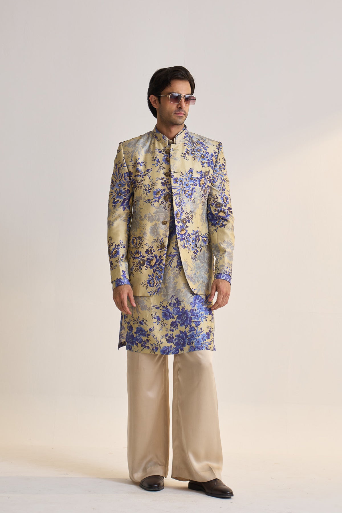 Blue moon embellished bandhgala