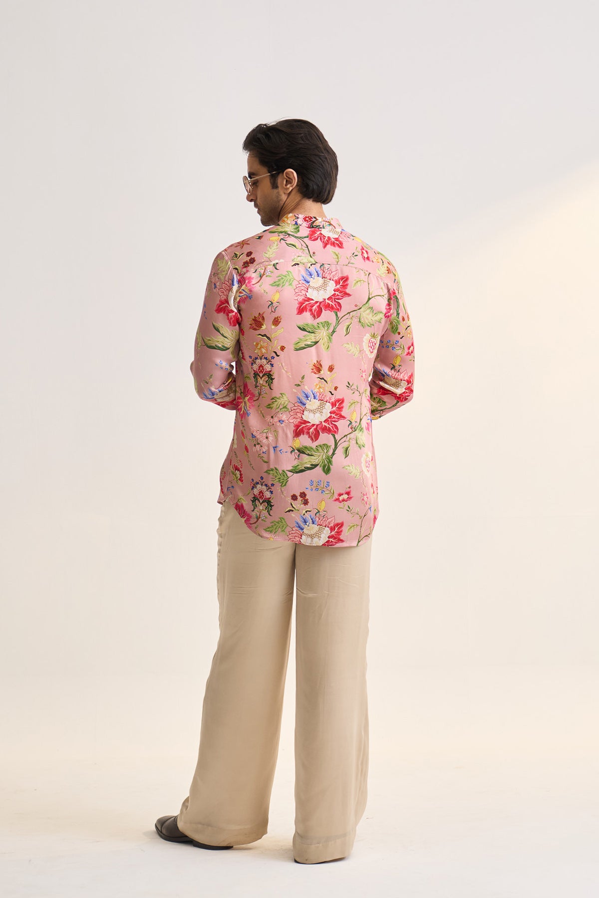 Gulnaar bloom pink printed shirt