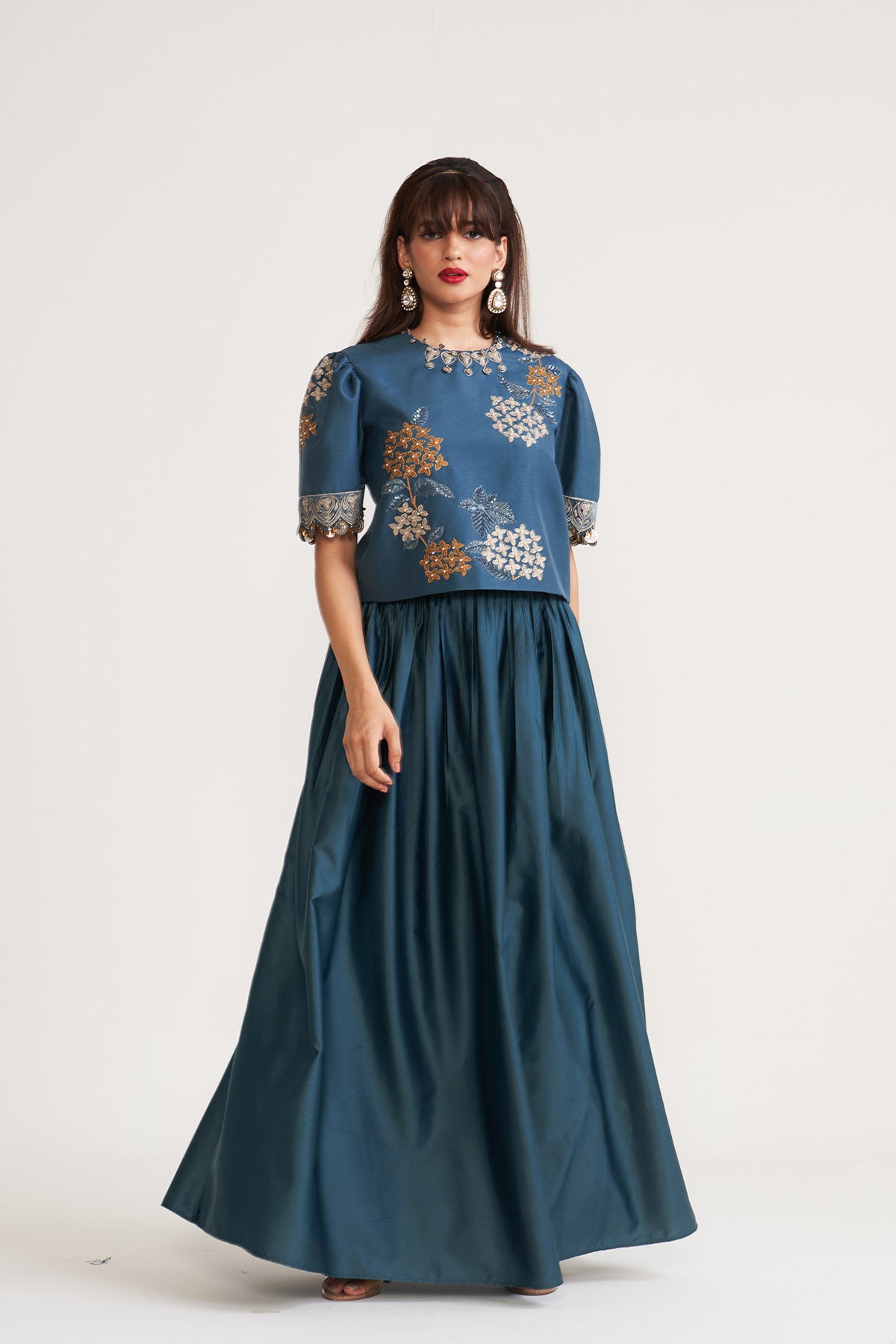 Tie top and skirt set