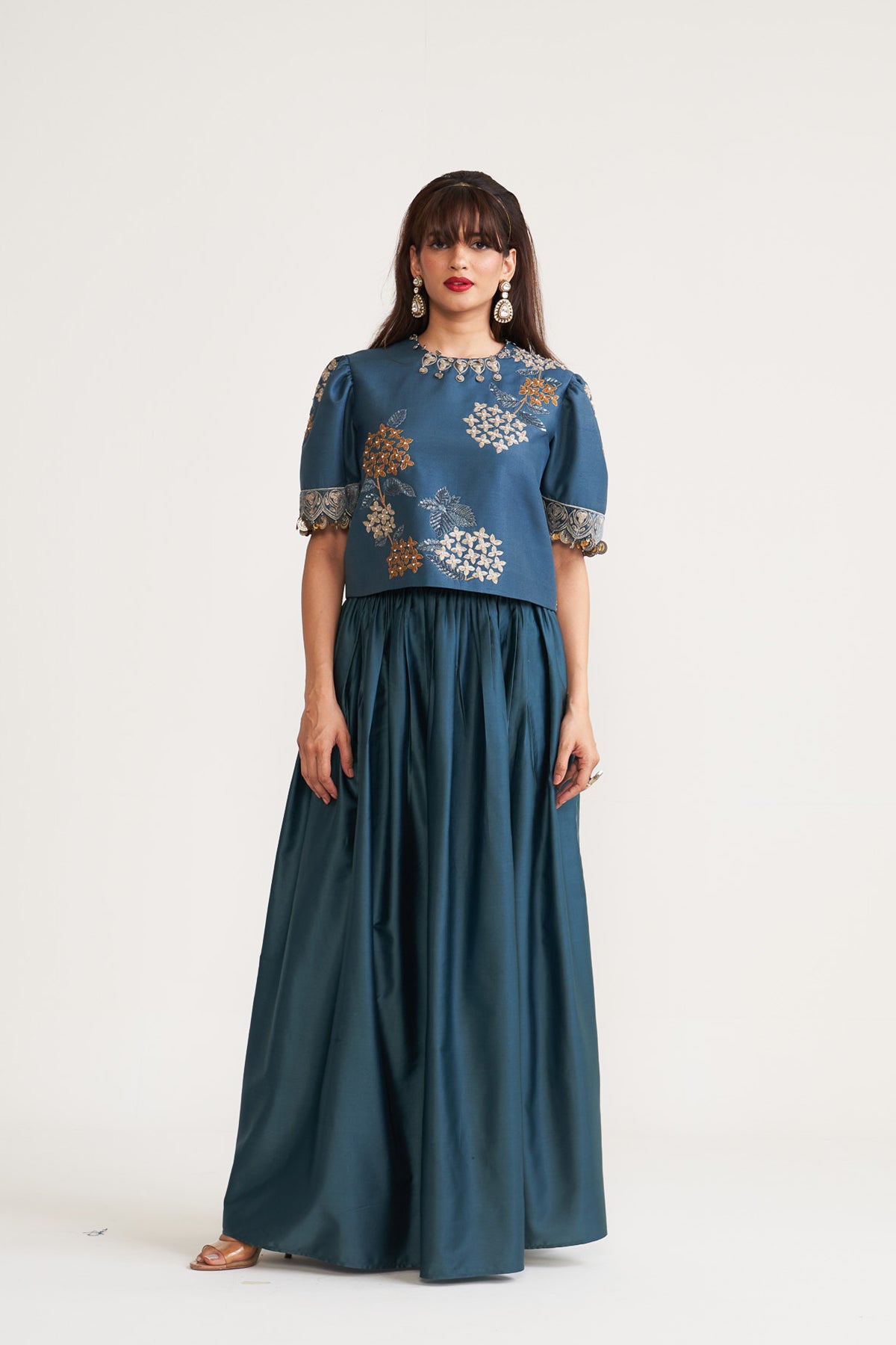 Tie top and skirt set