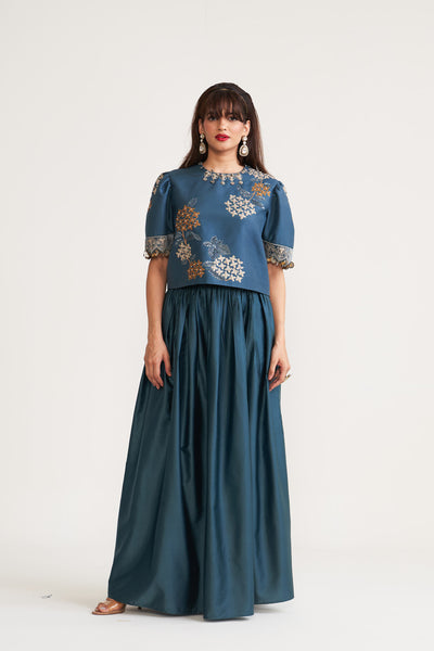 Moonflower Tie top and skirt set