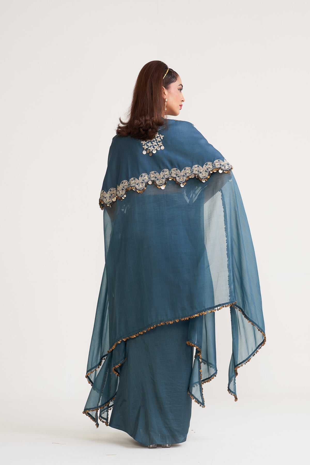 Cape and drape skirt set