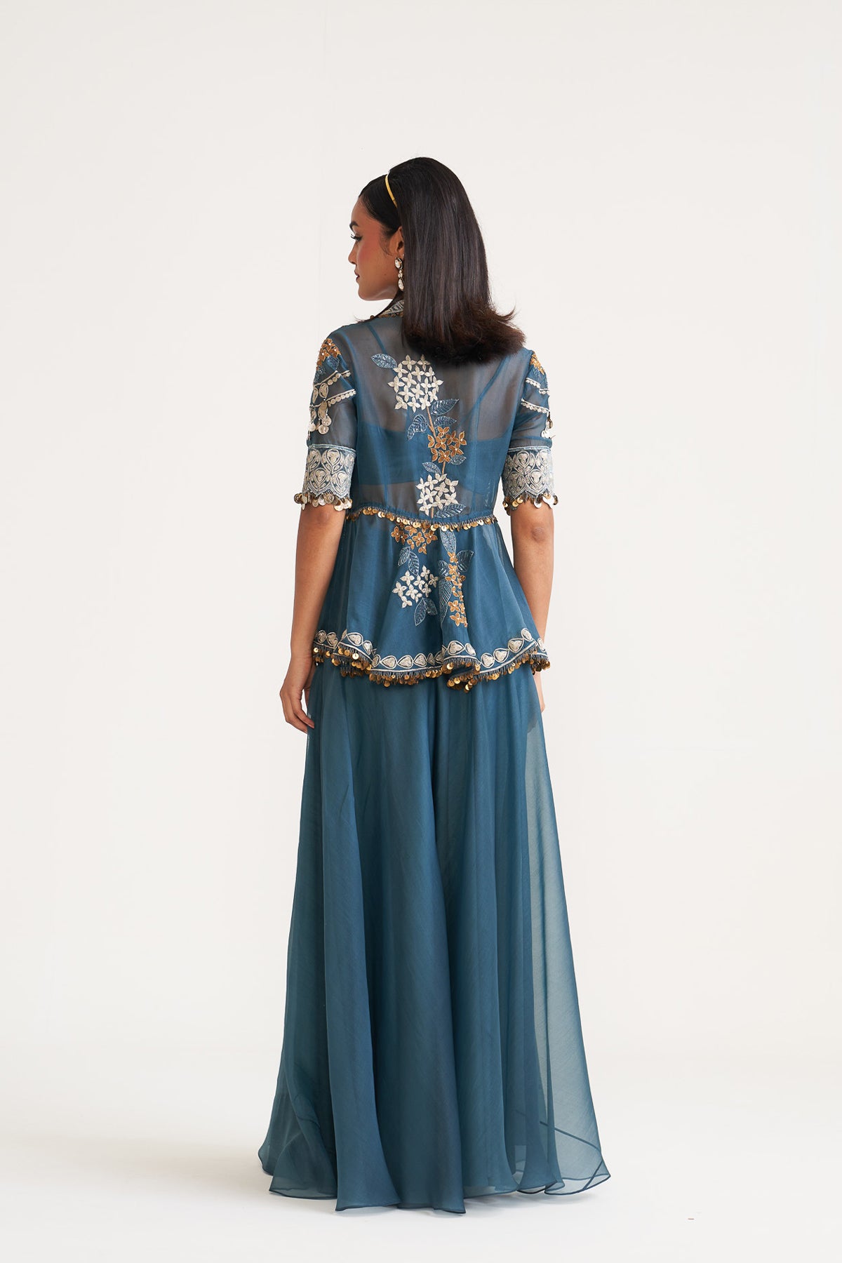 Peplum top sharara set