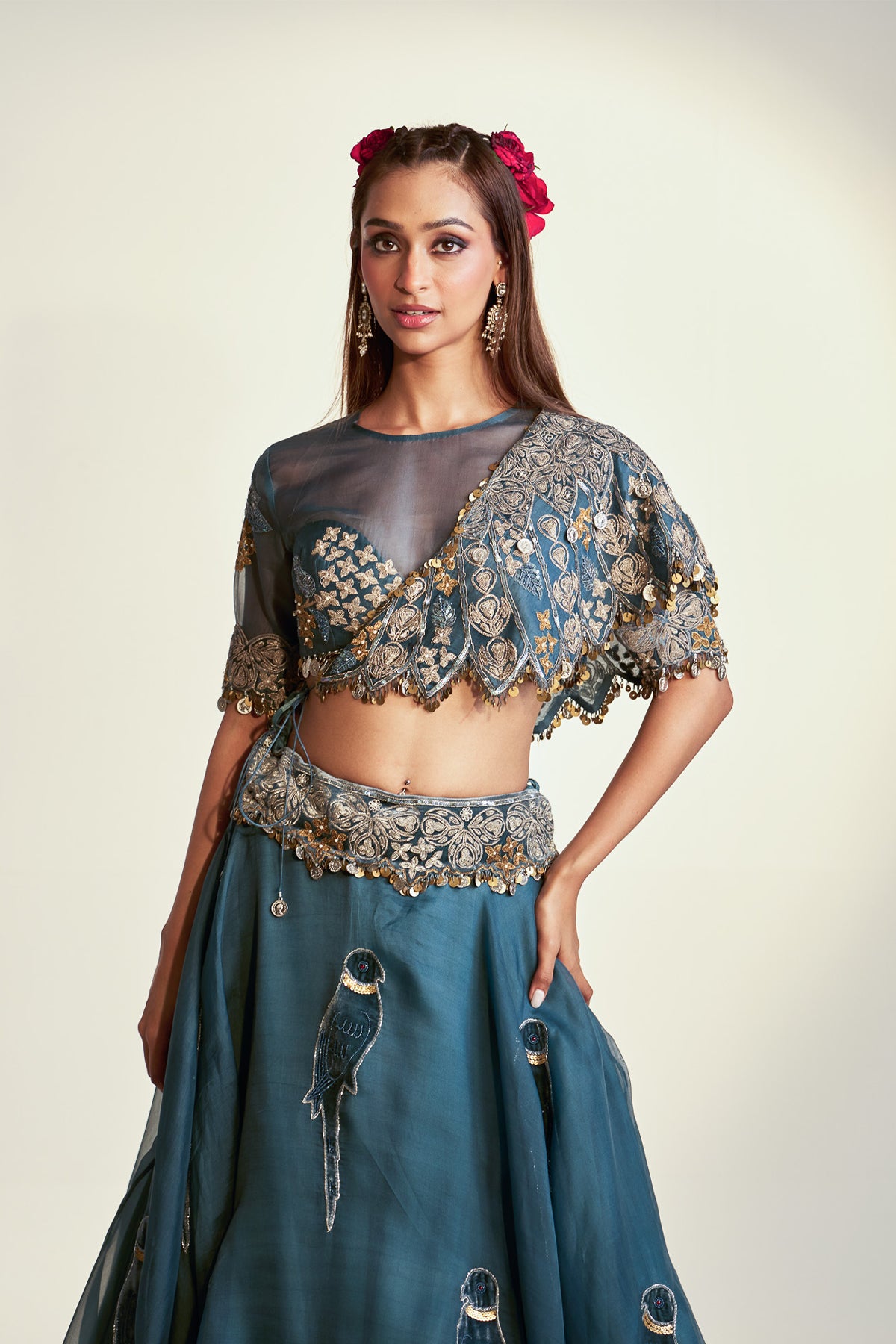 Lehenga with drape set