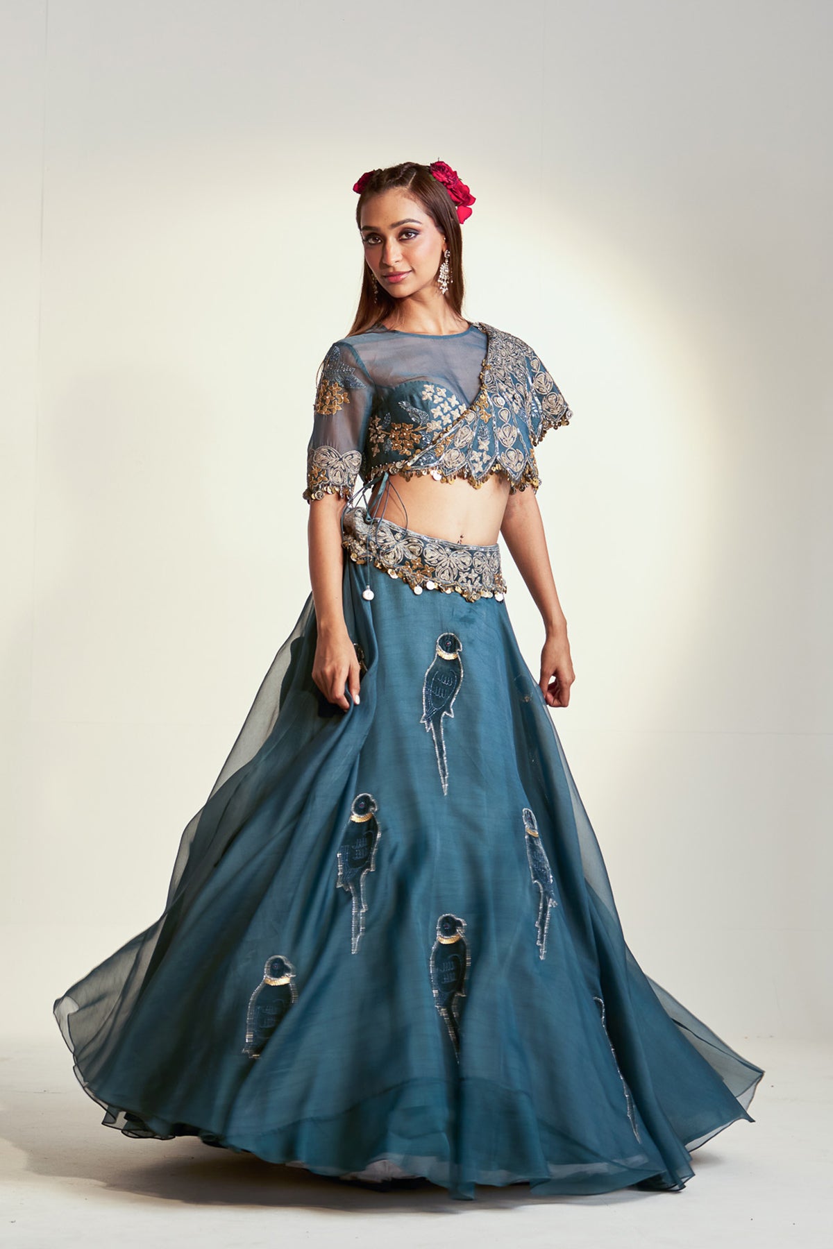 Lehenga with drape set