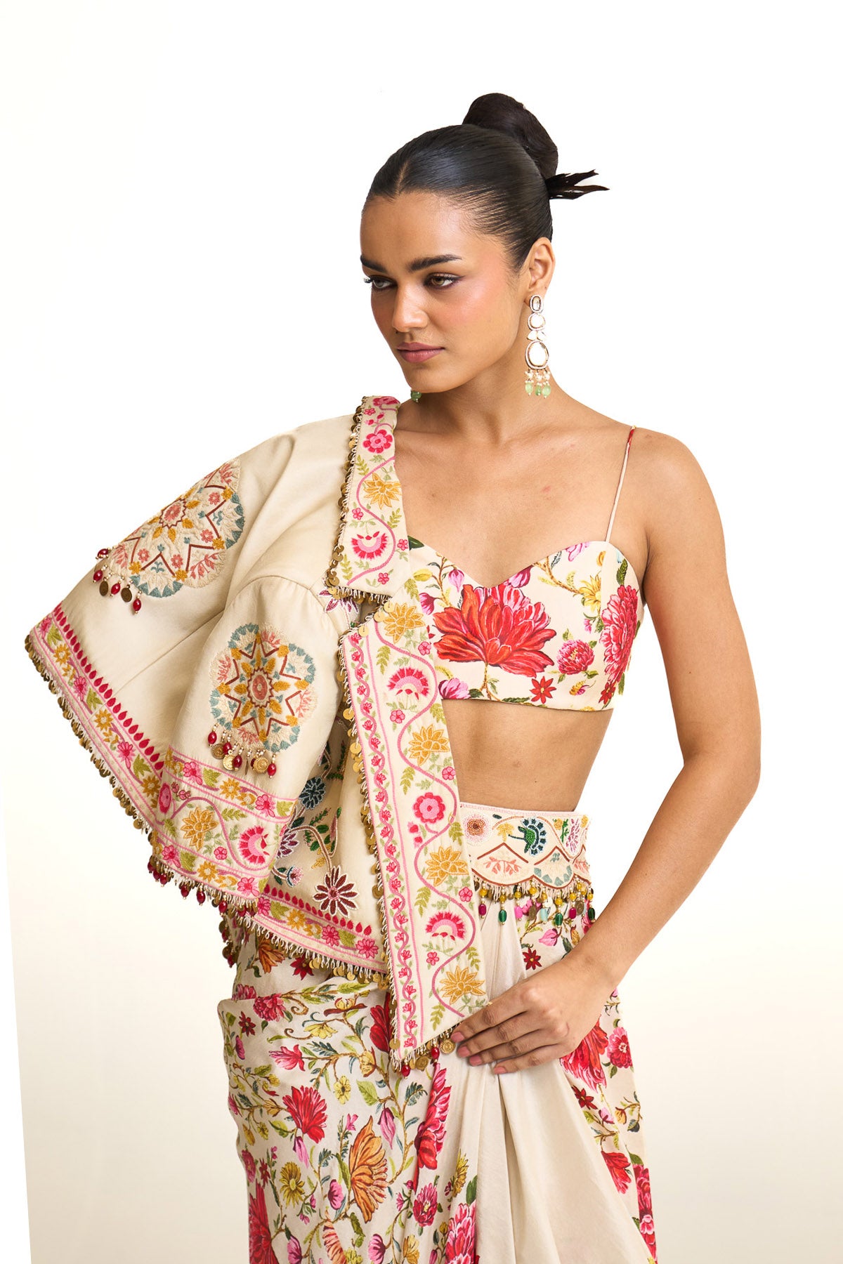 Noor-e-kashmir Overlap jacket set