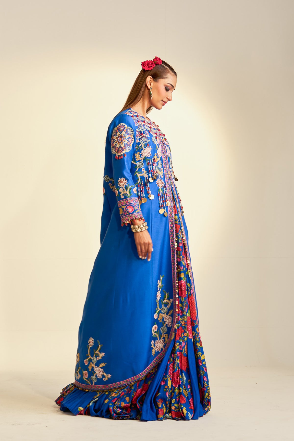 Long jacket with lehenga