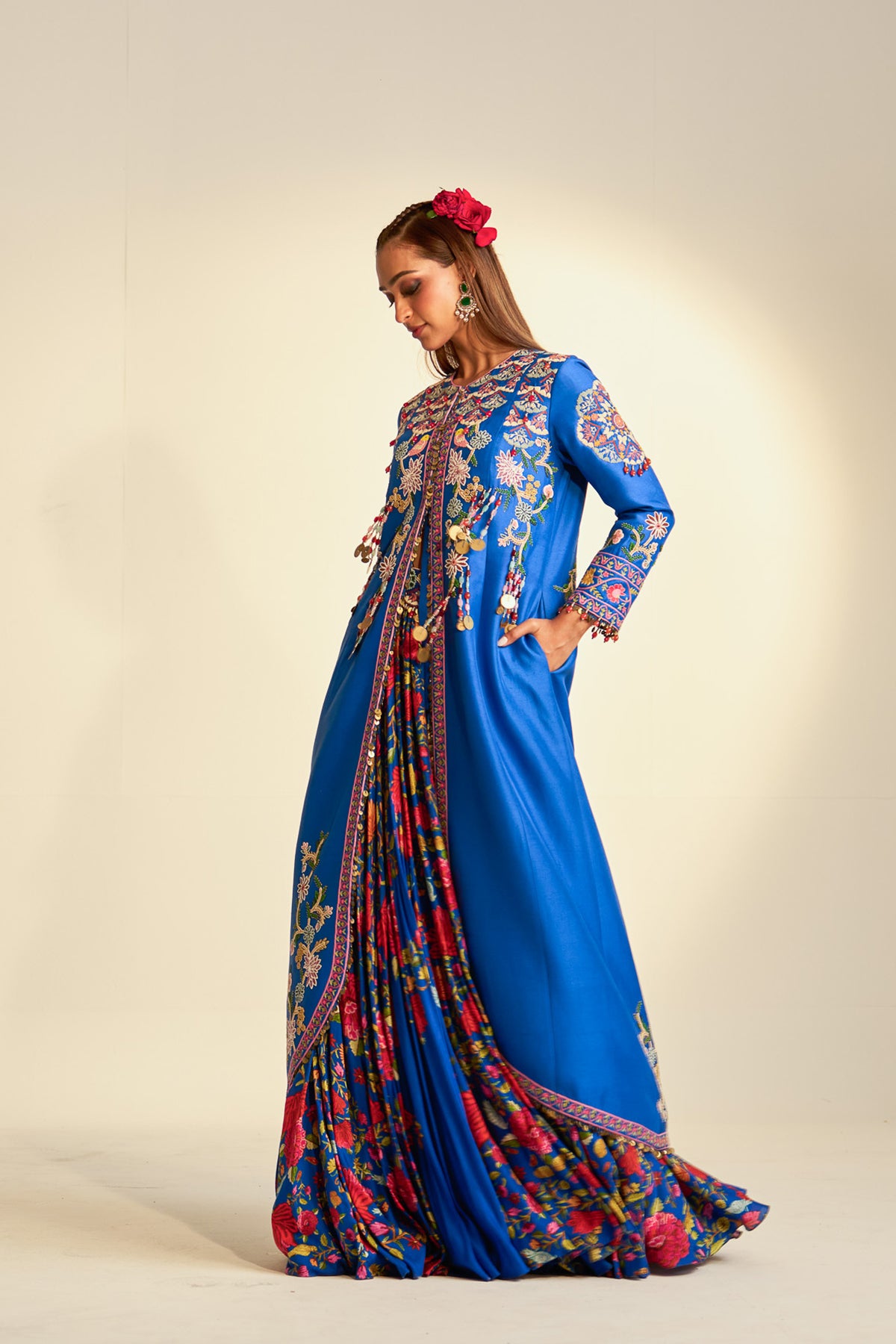 Long jacket with lehenga