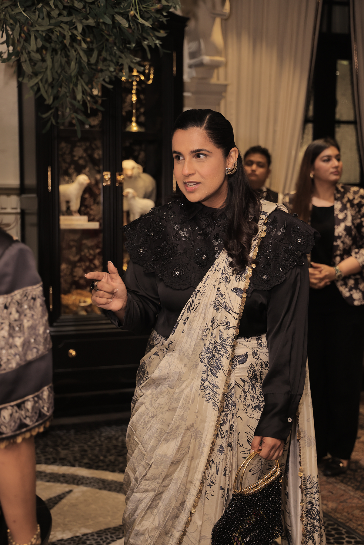 Gopalika In Drape Saree and collar set