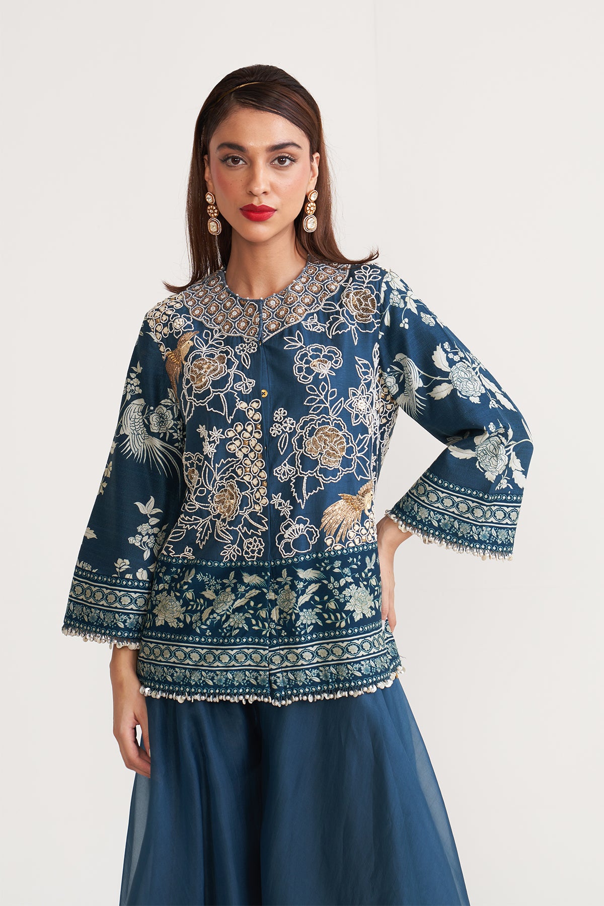 Parsi shirt and sharara set