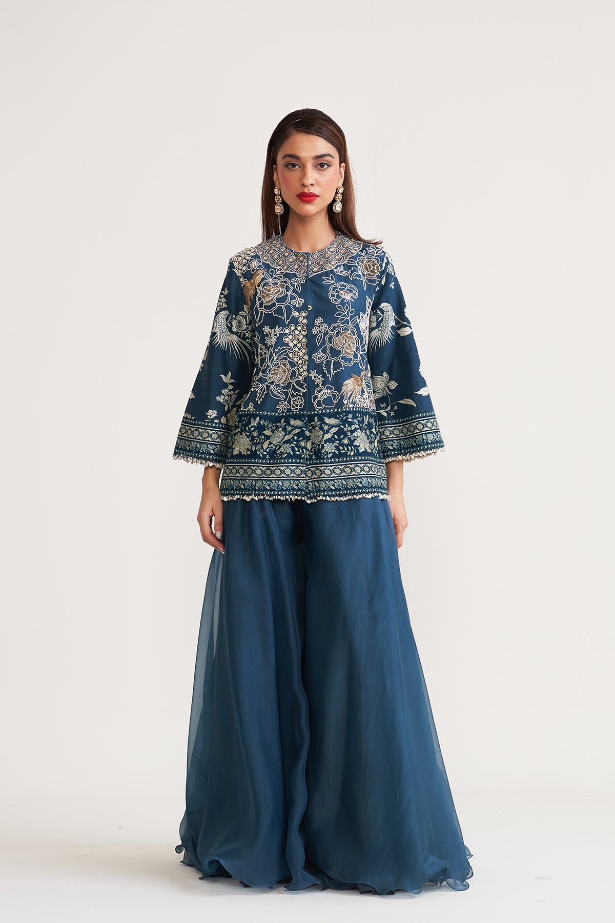 Parsi shirt and sharara set