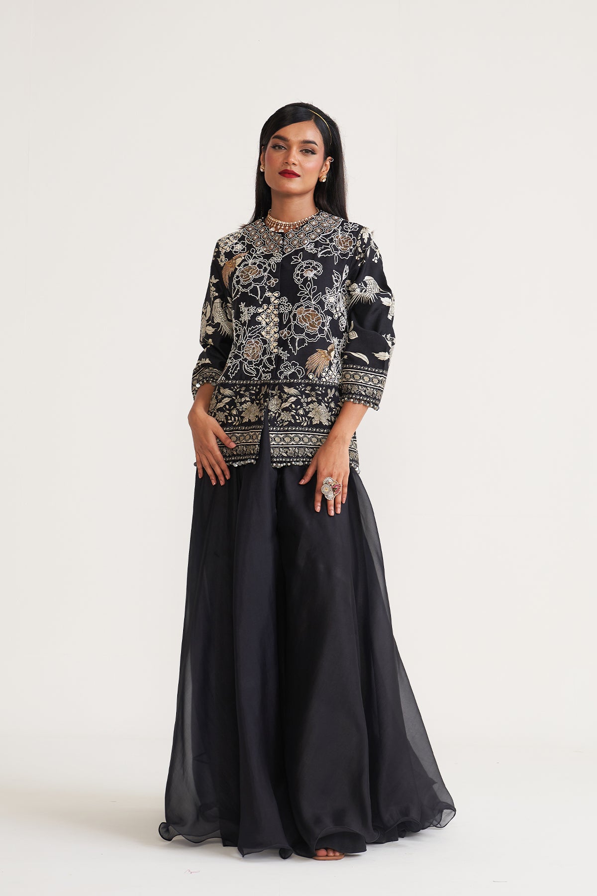 Parsi shirt and sharara set