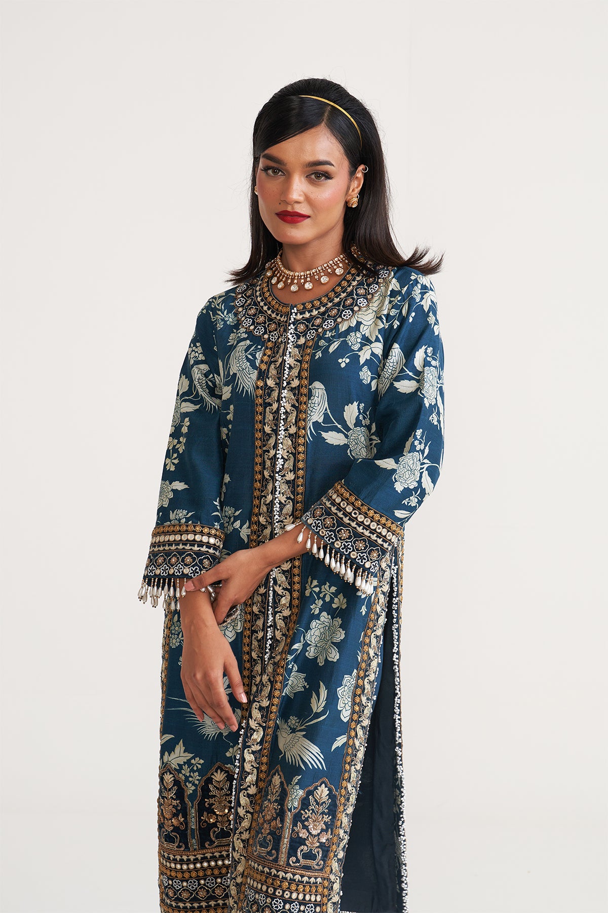 Long jacket pant set