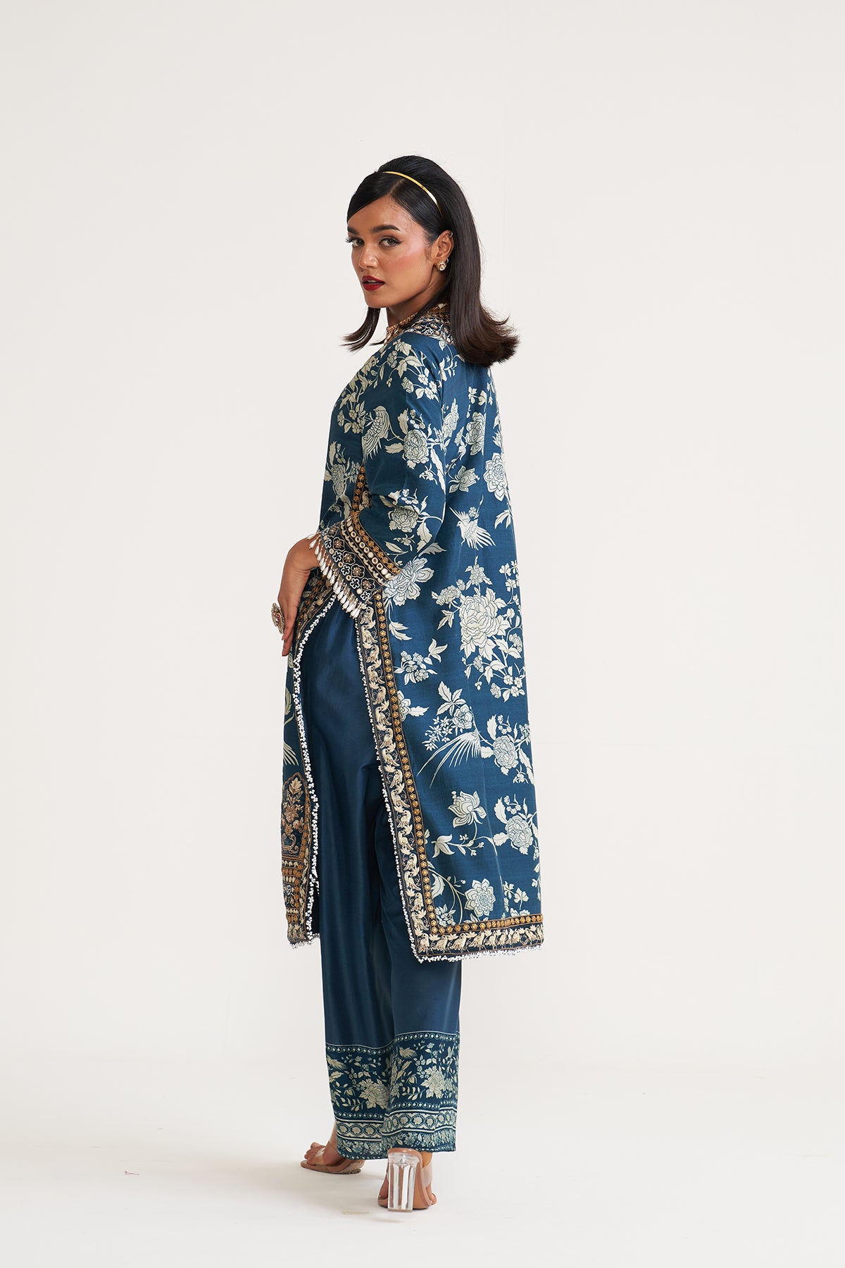 Long jacket pant set