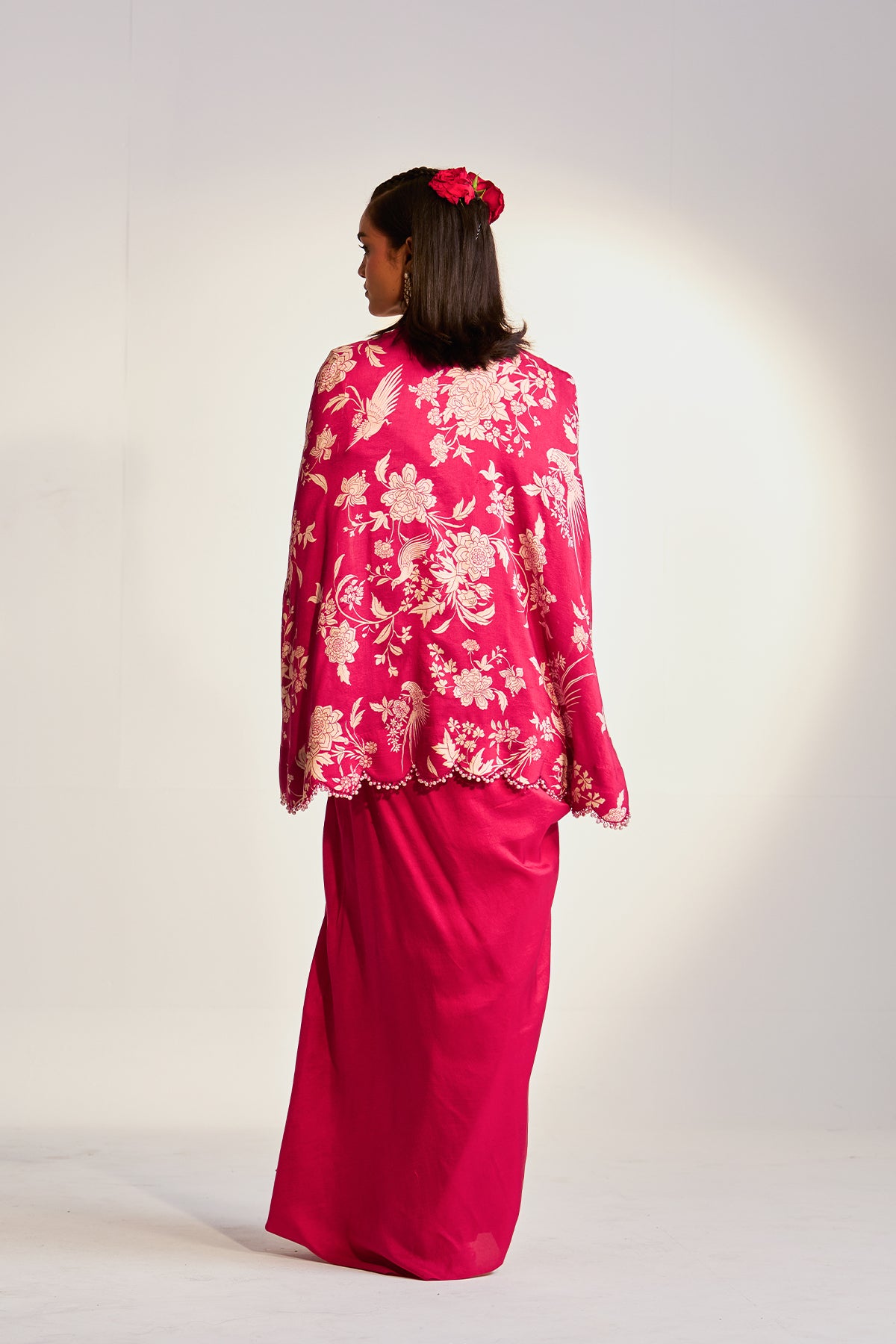 Cape and drape skirt set