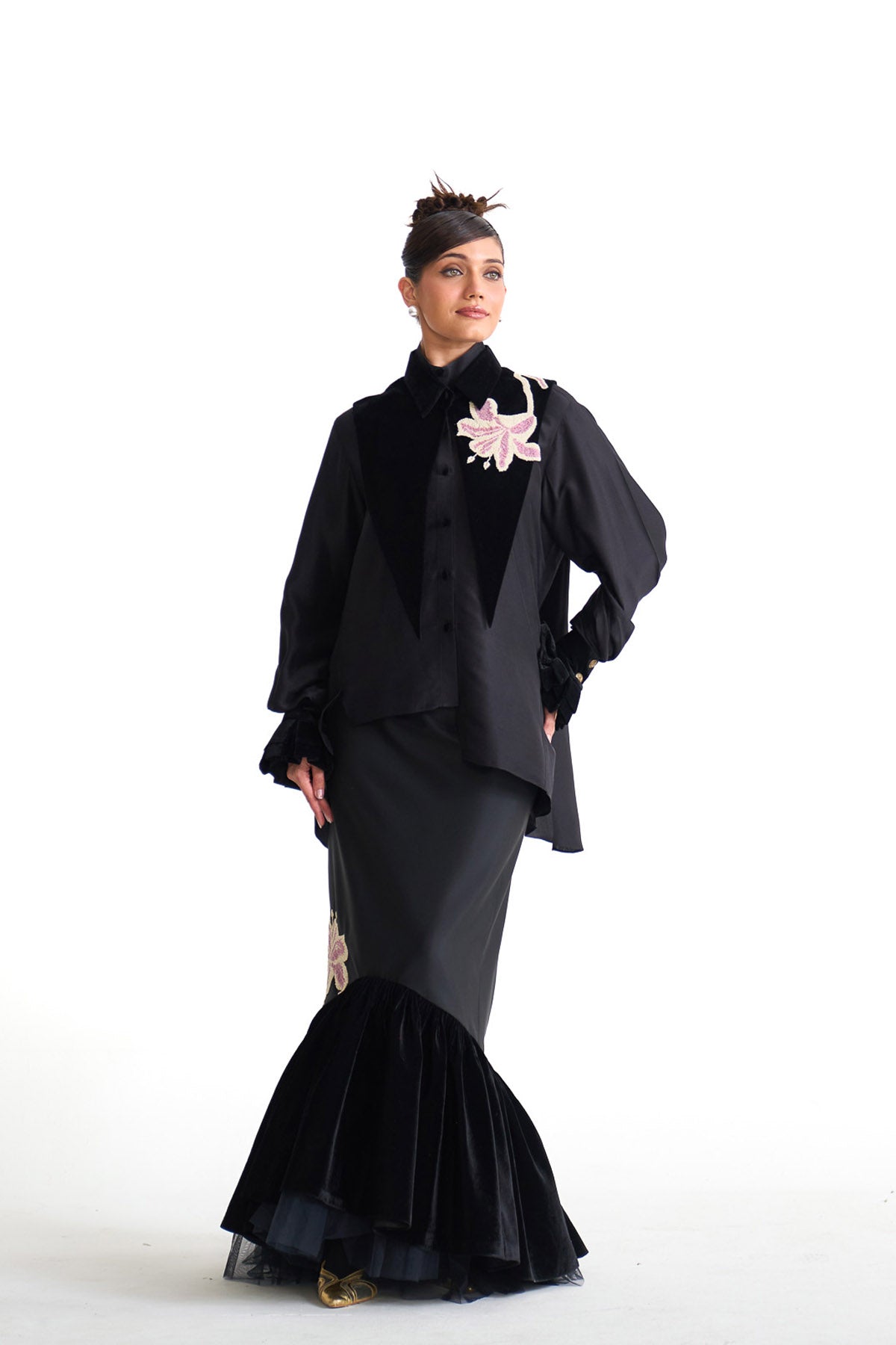 Pearl lily fish cut skirt