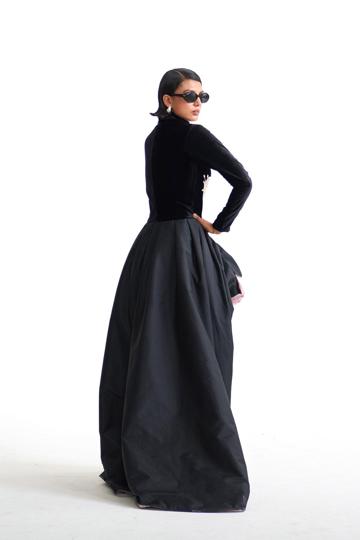 Pearl lily voluminous tail gown