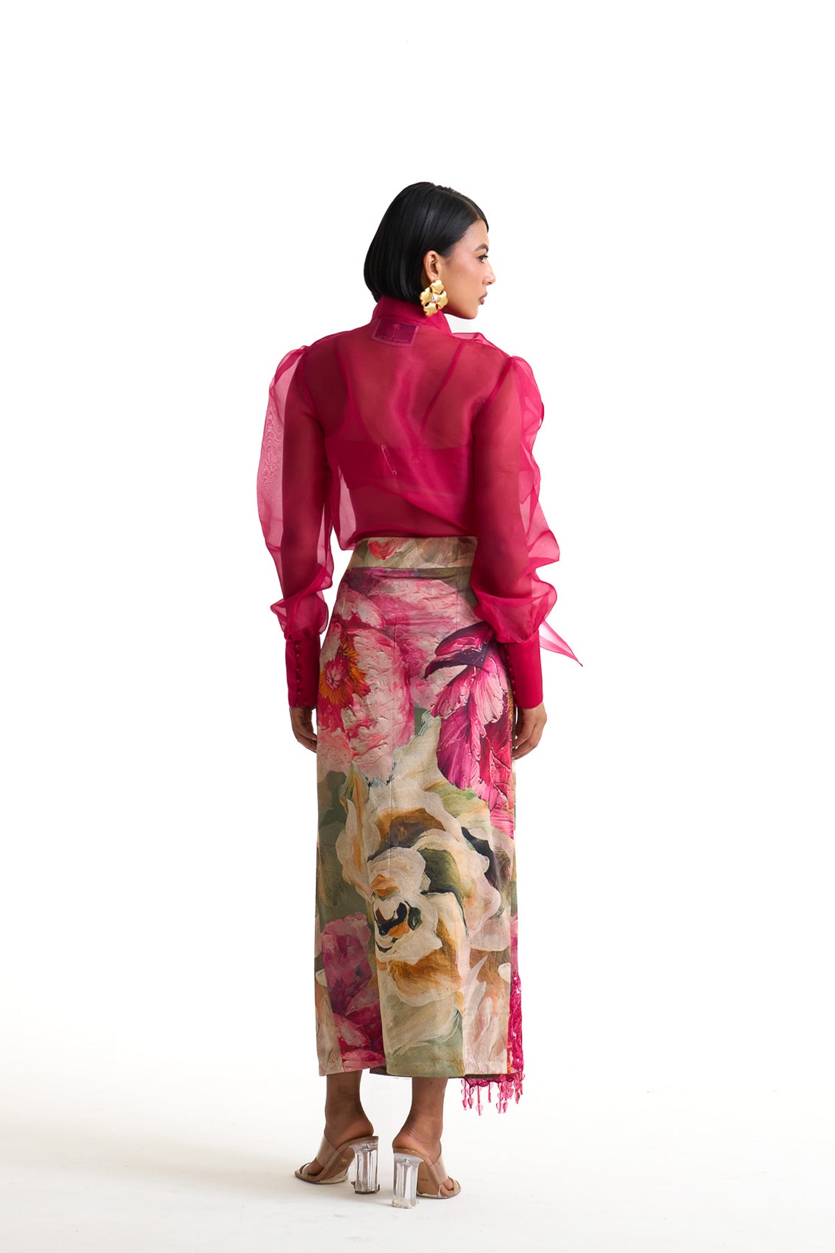 Petal story pencil skirt set
