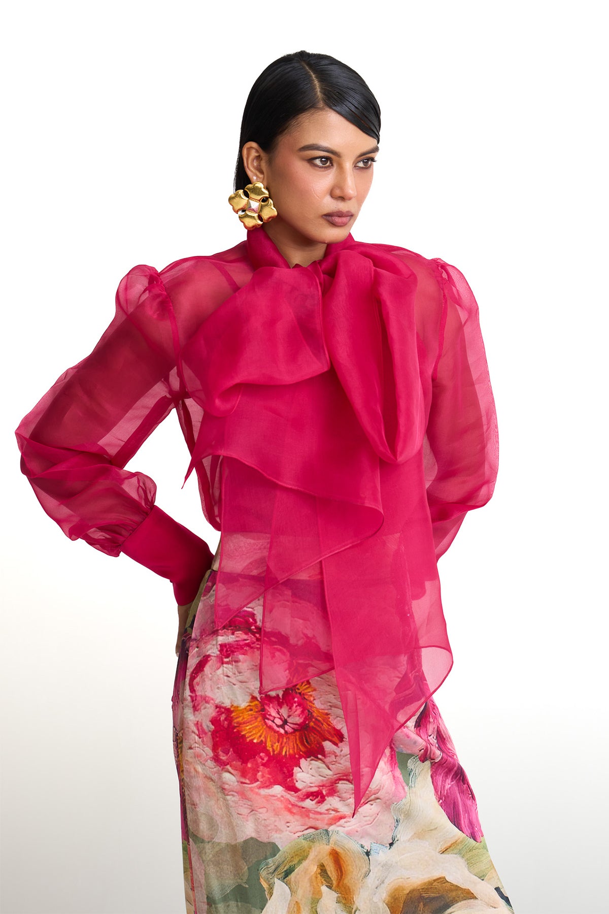 Petal story pencil skirt set