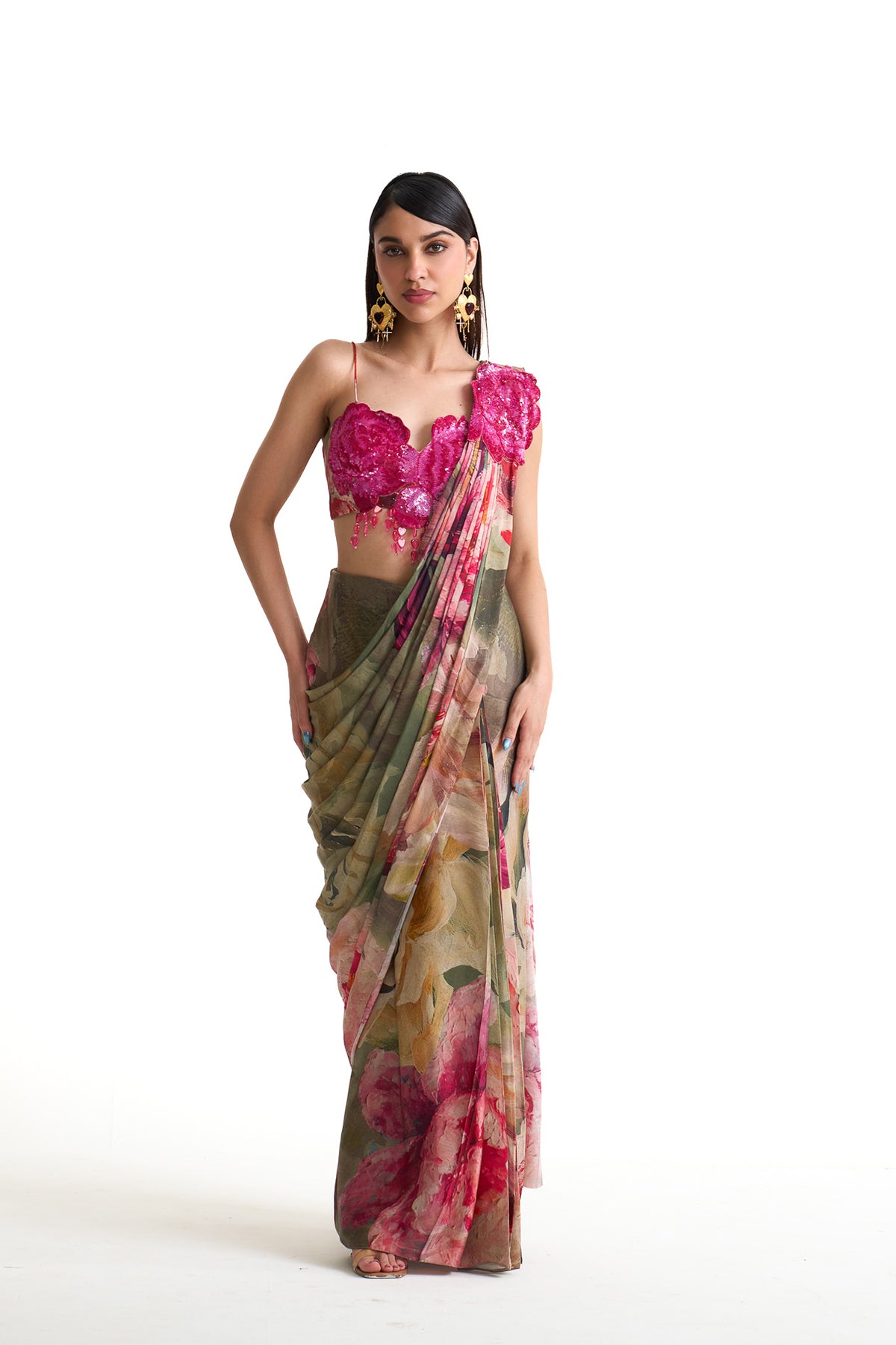 Petal story drape saree