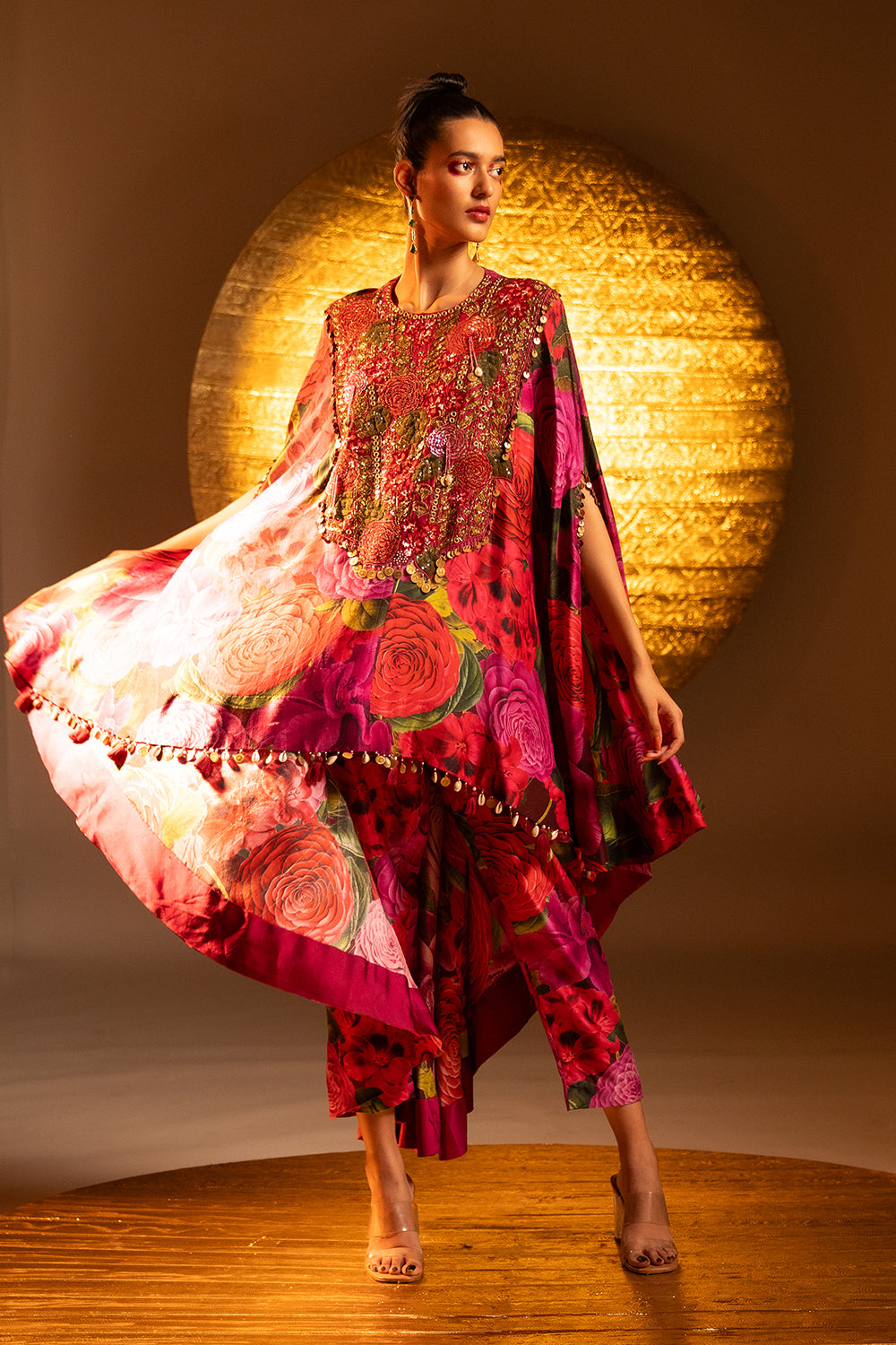 Scarlet Rose Cape With Pant