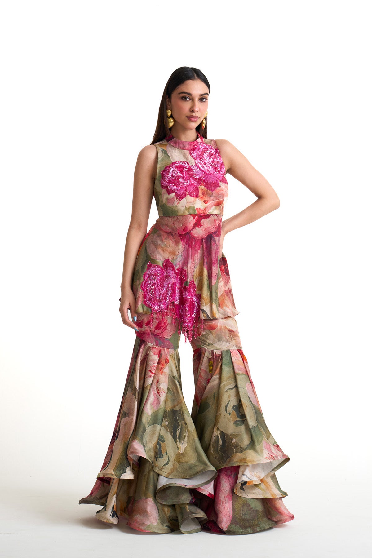 Petal story peplum set