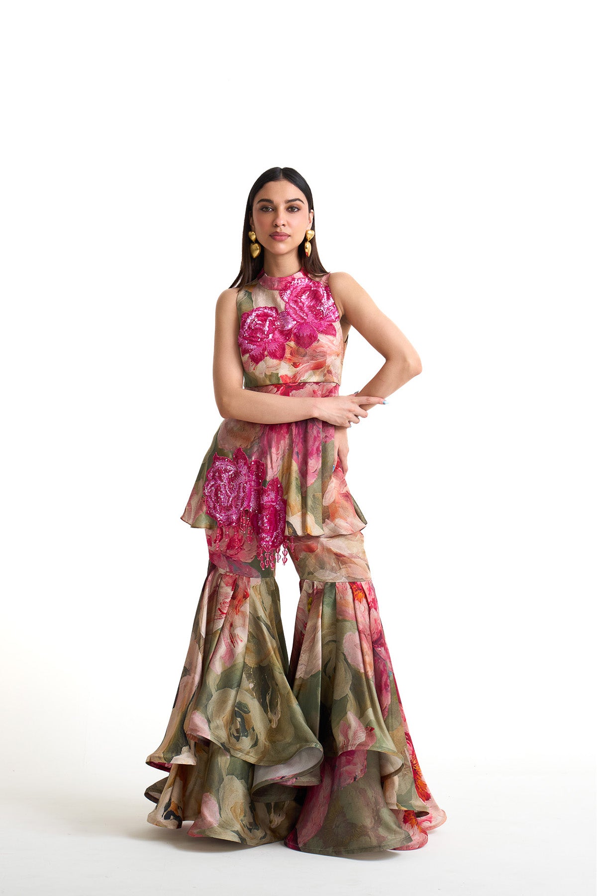 Petal story peplum set