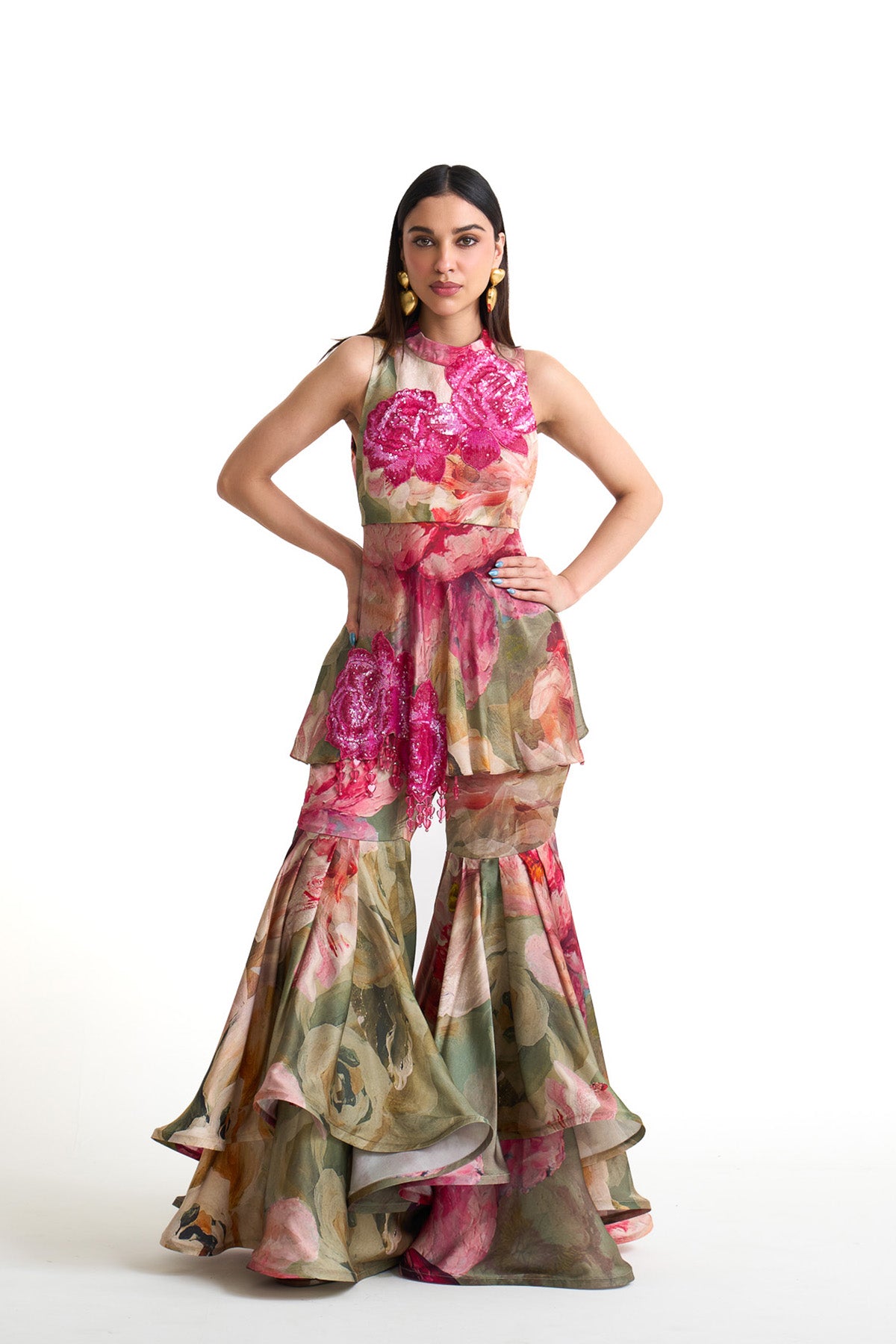 Petal story peplum set