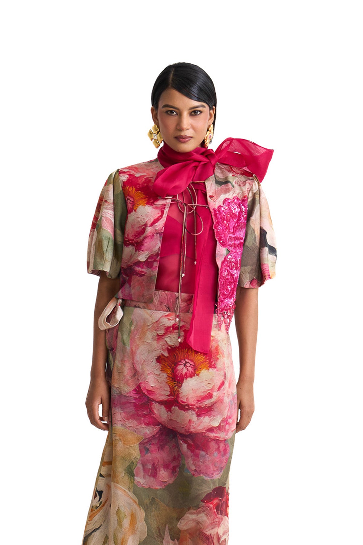 Petal story wrap skirt set