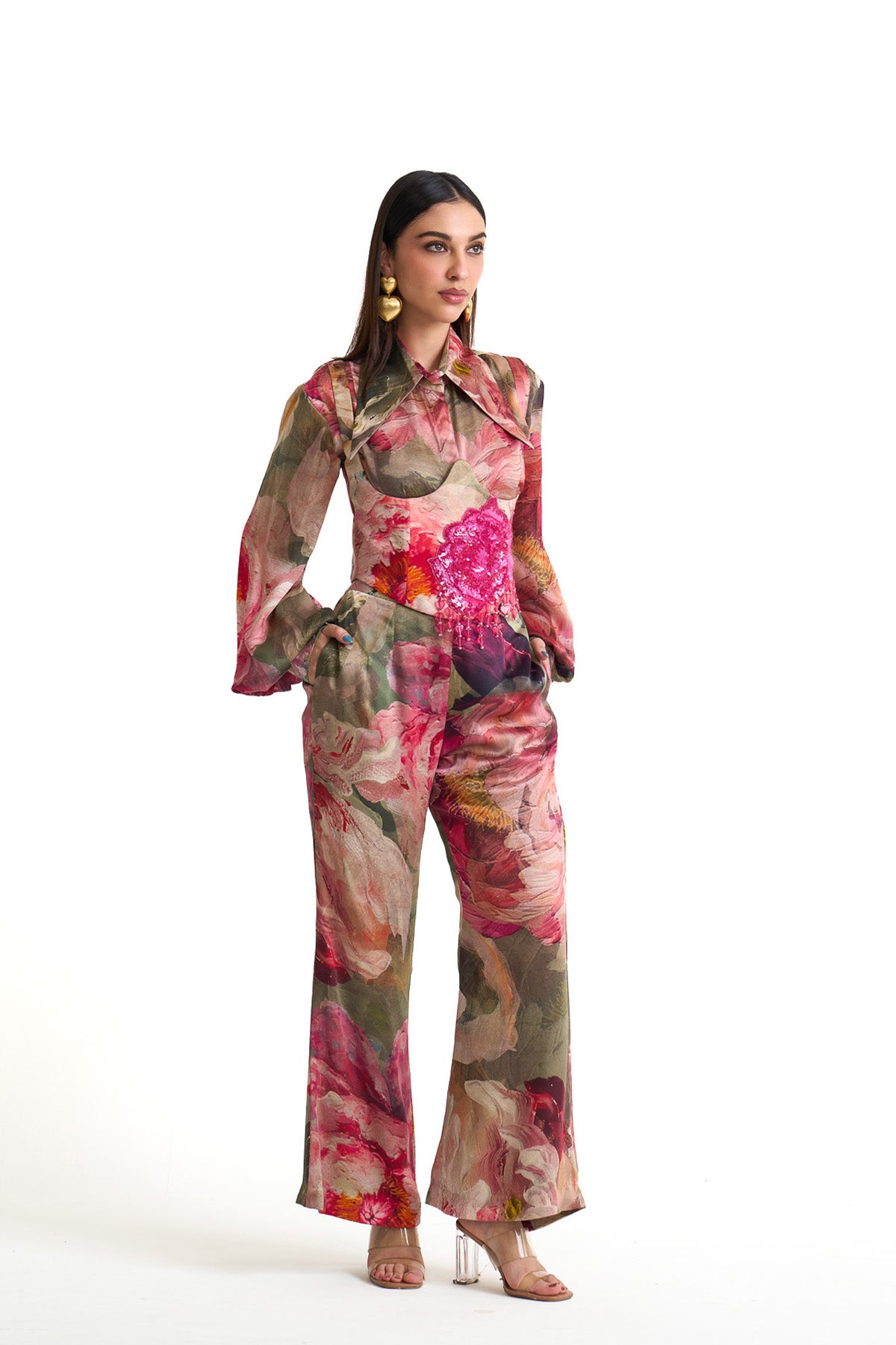 Petal story corset belt set
