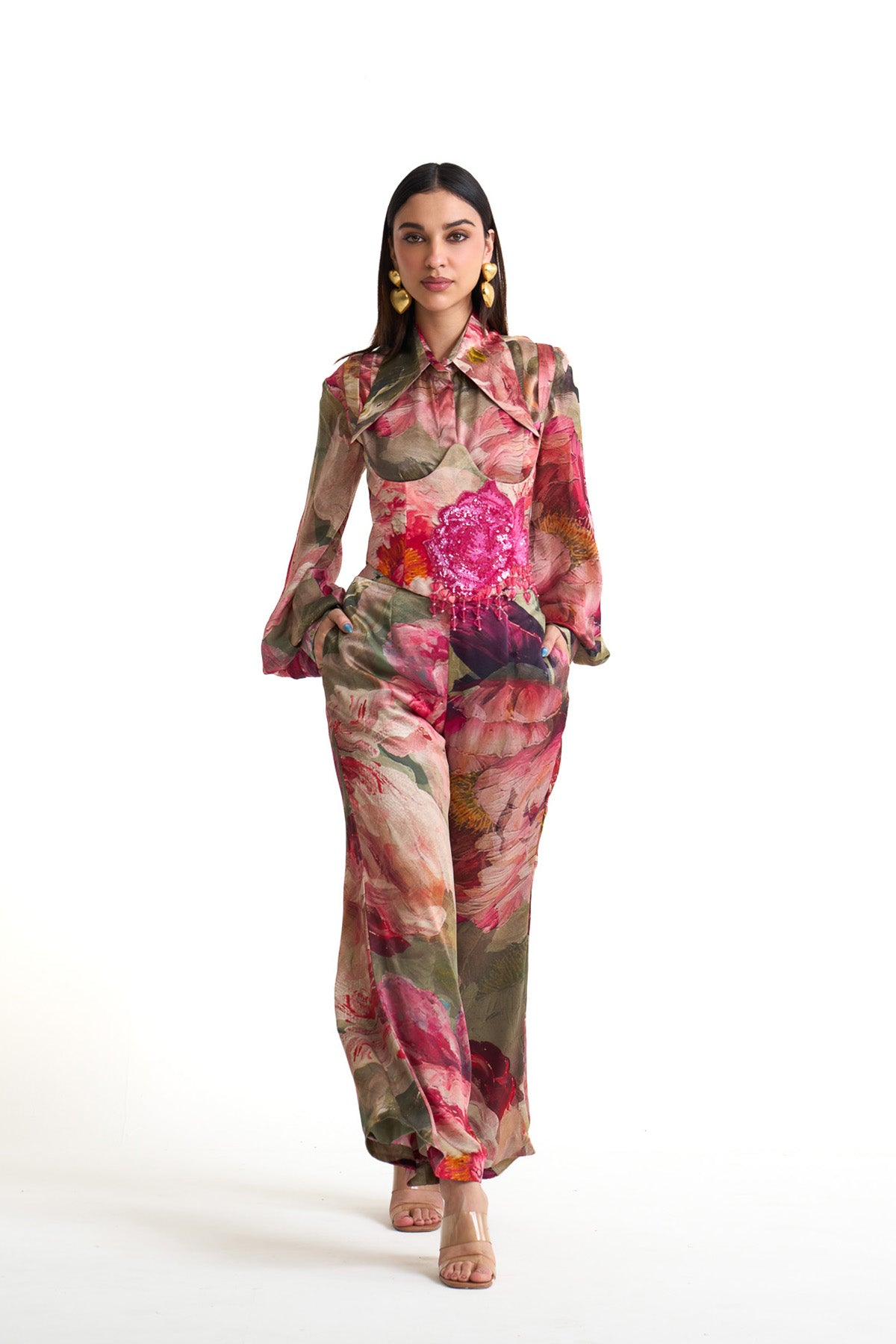 Petal story corset belt set