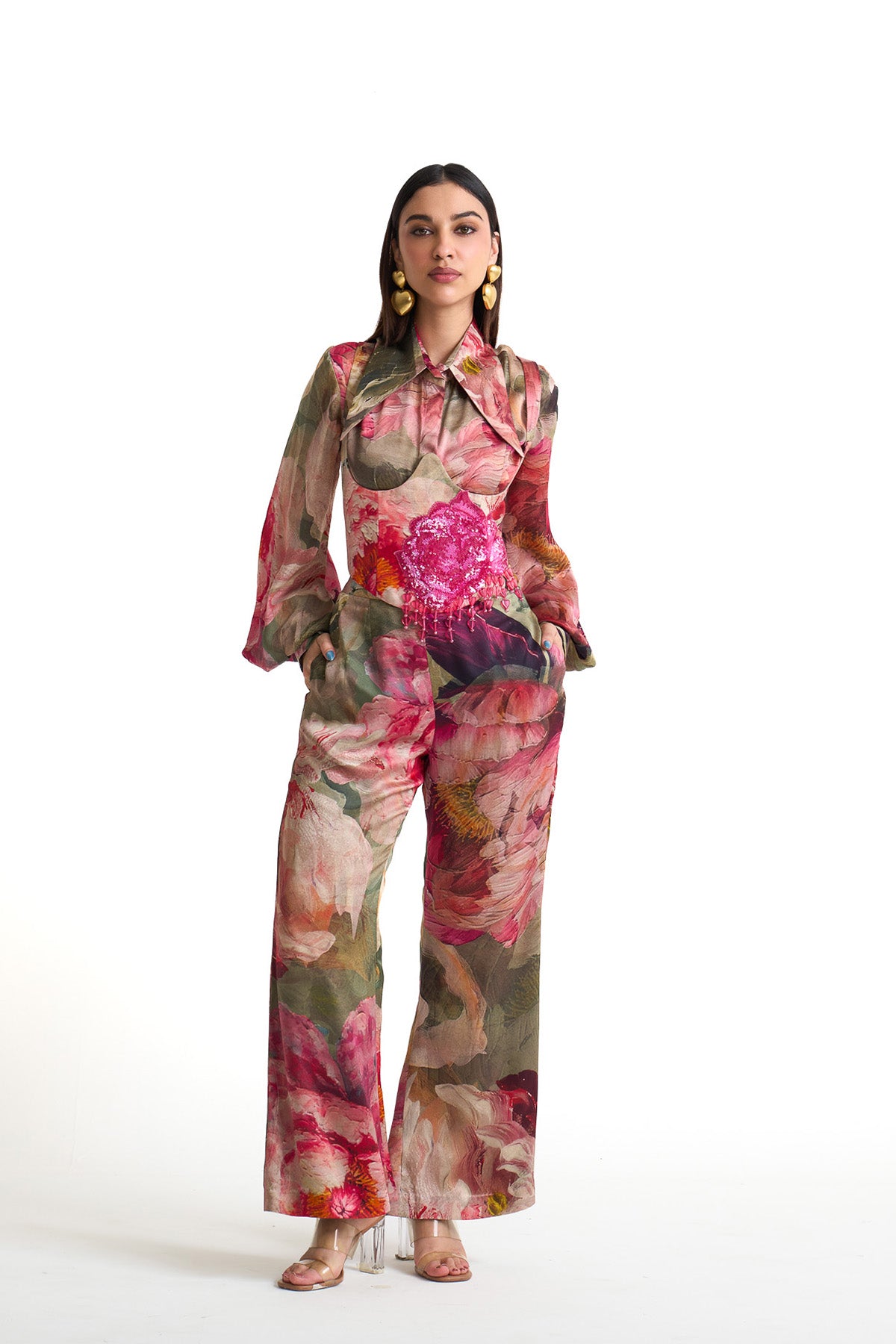 Petal story corset belt set