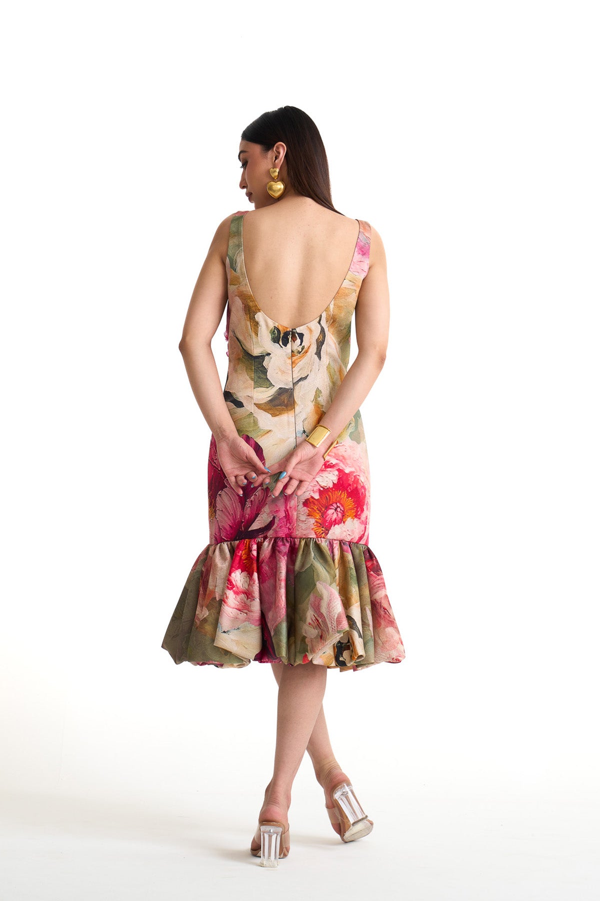Petal story bodycon dress