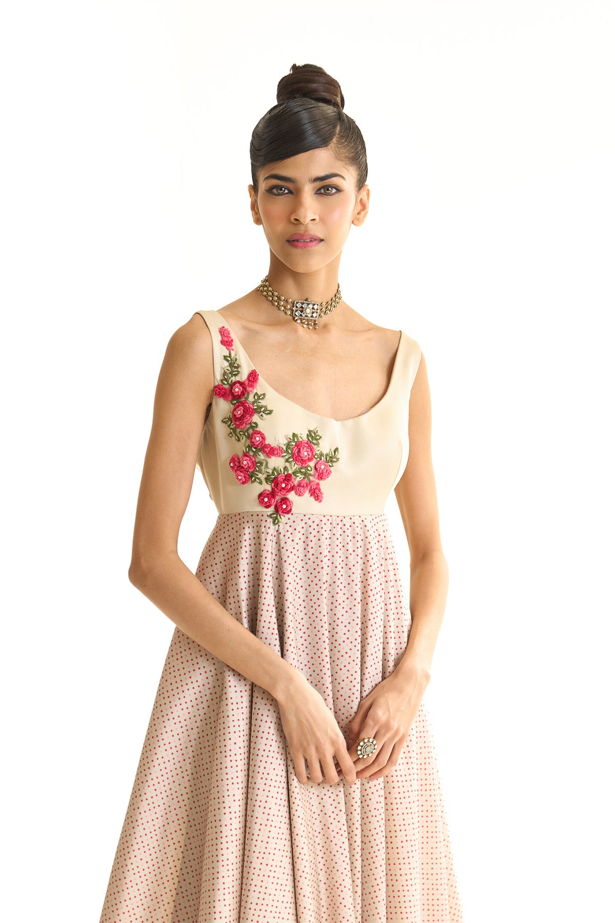 Spaghetti dress with bow