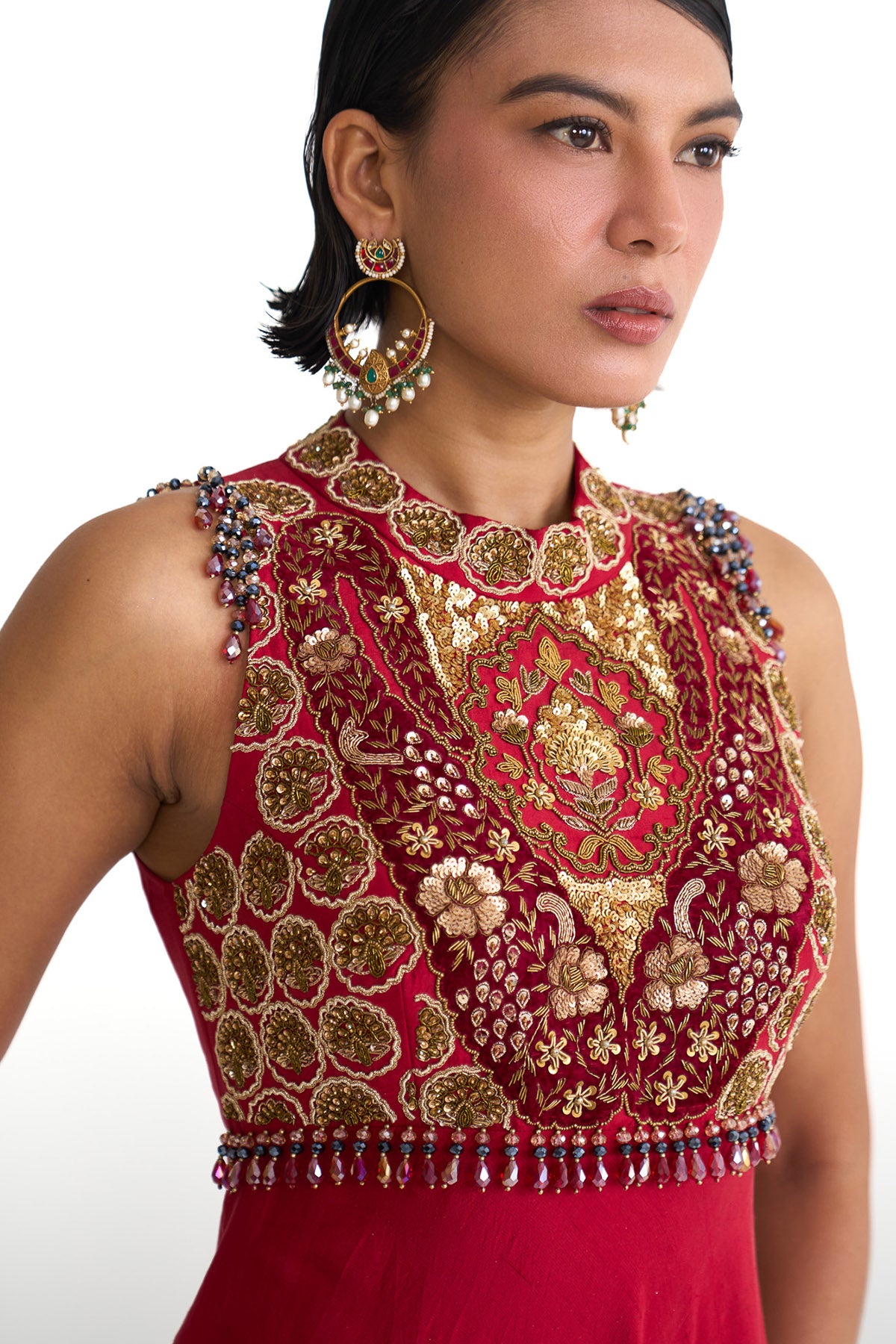 Mor pankh peplum garara set