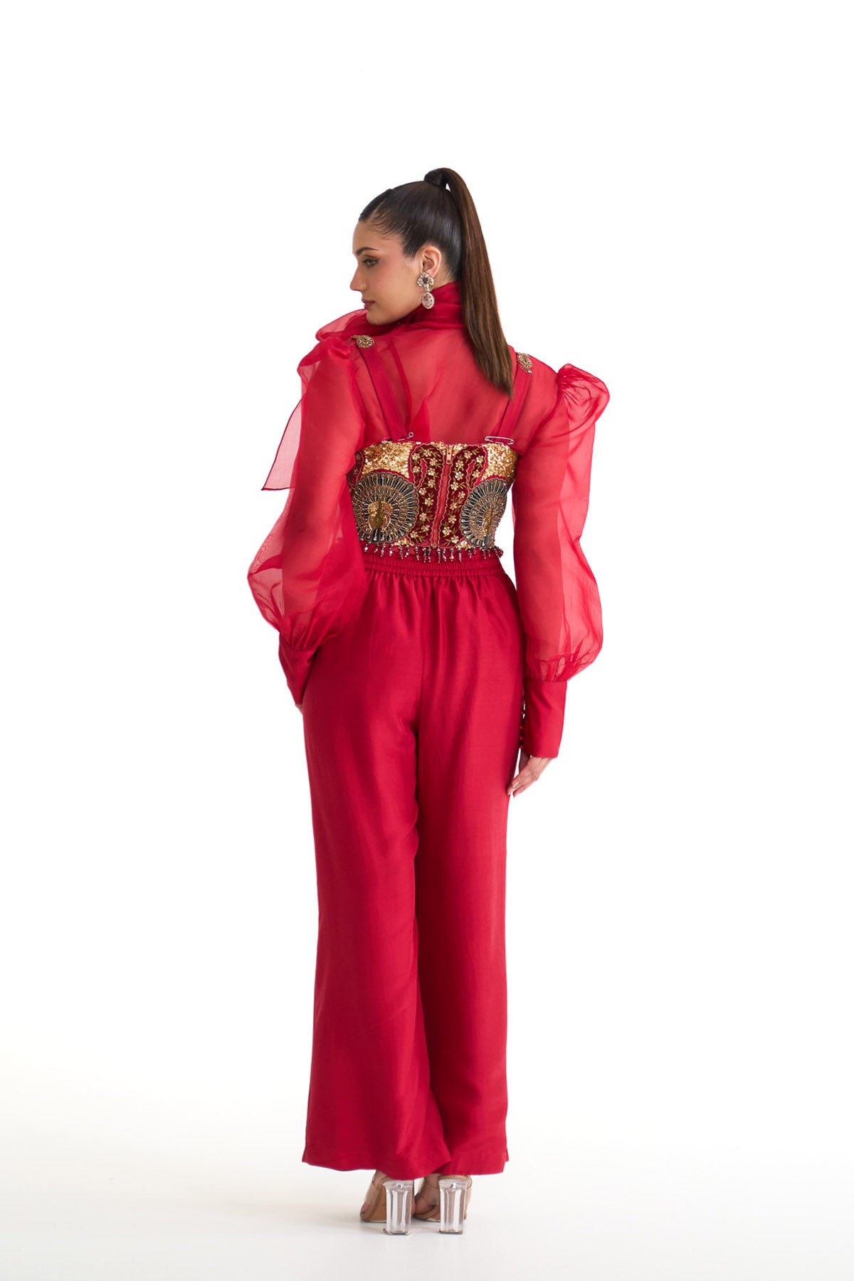 Mor pankh corset belt set