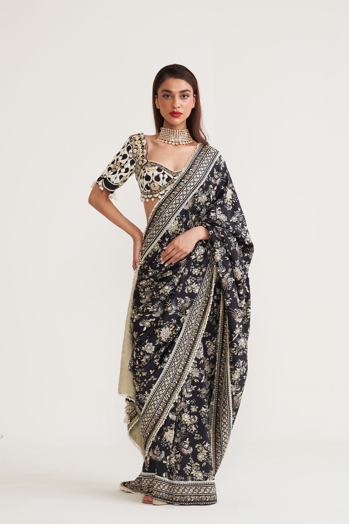 Chandni raag parsi saree