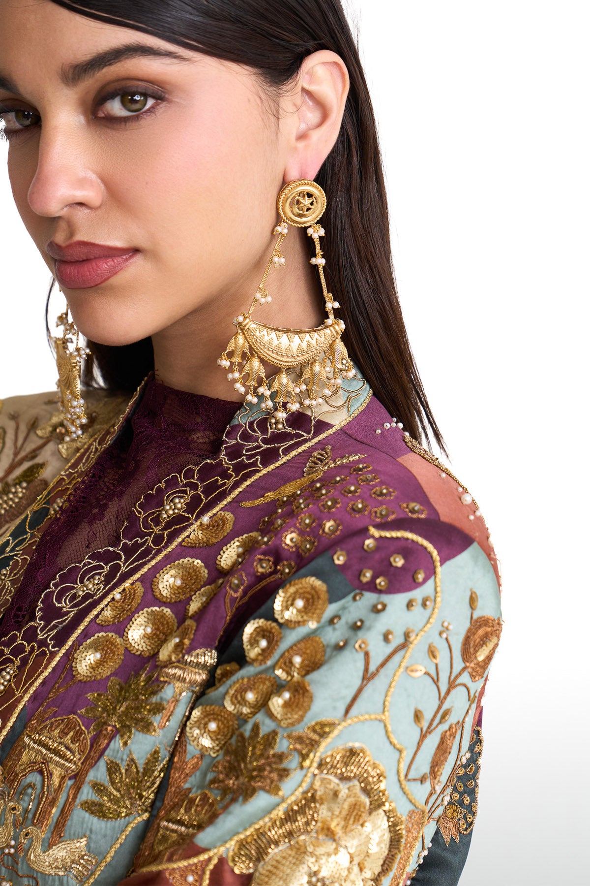 Plum garden long jacket set
