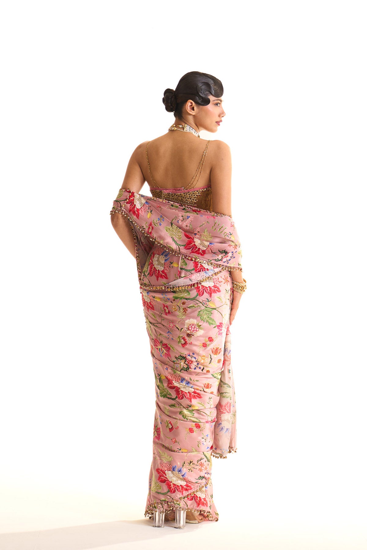 Garden story corset saree