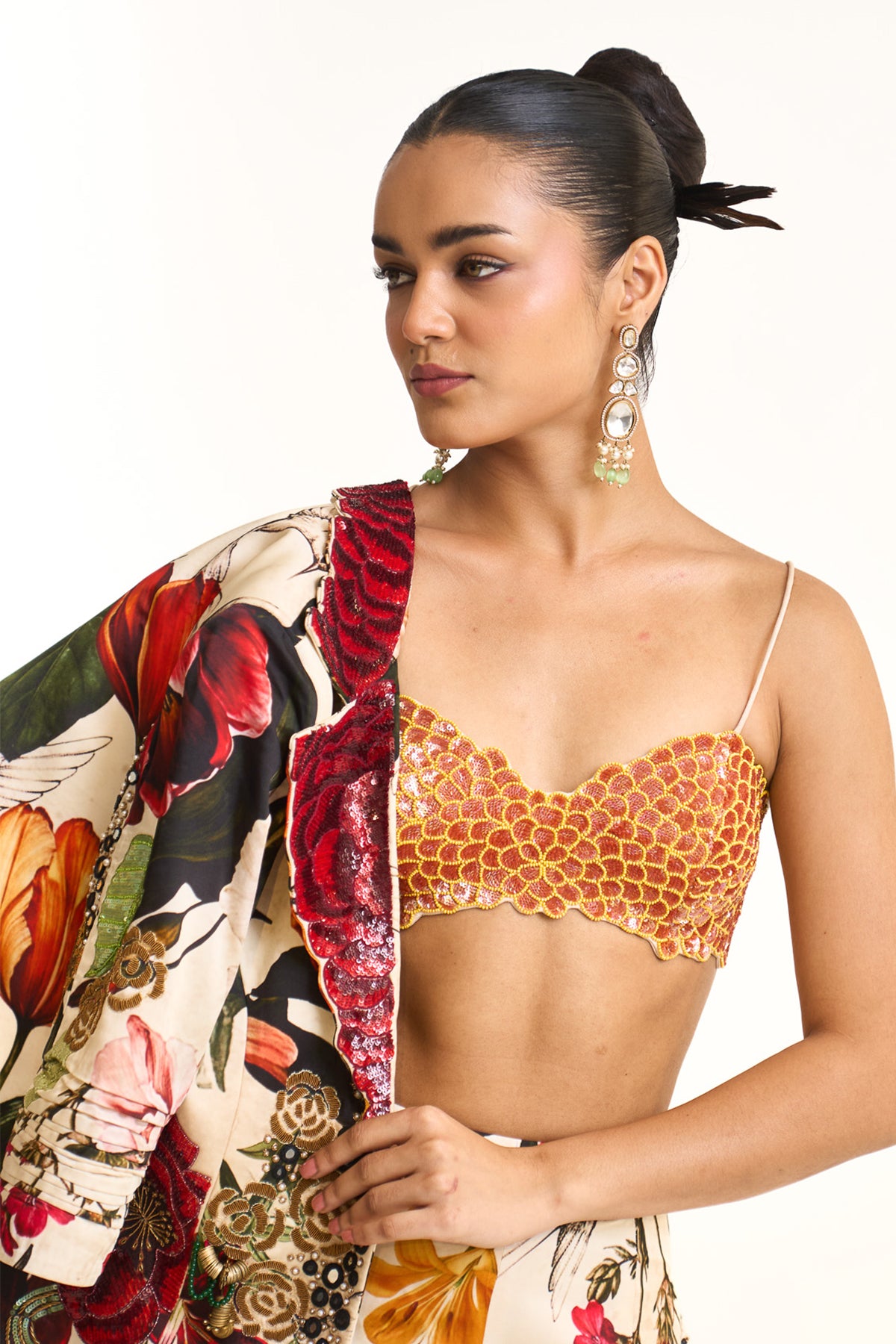 Wild blooms blazer set