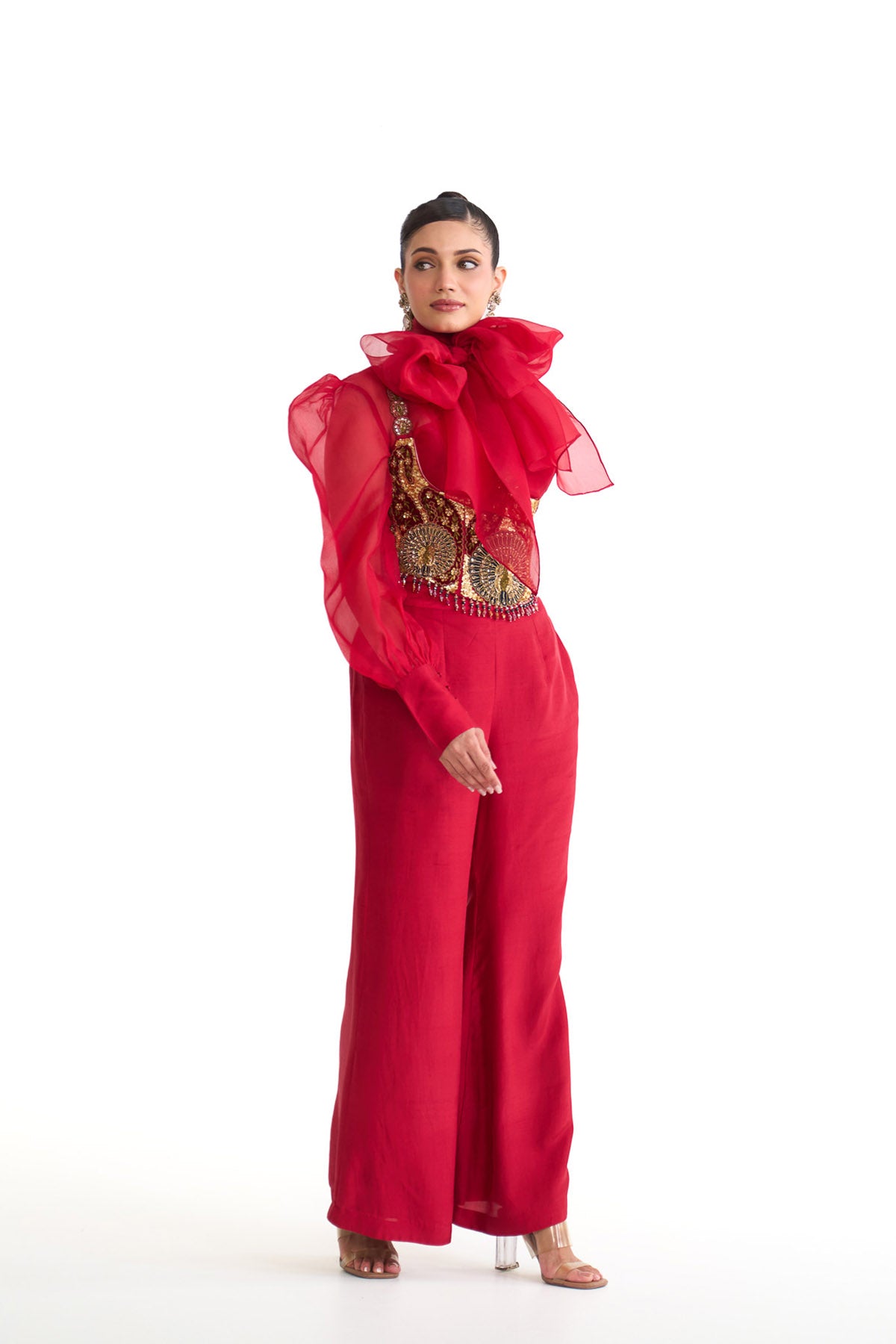 Mor pankh corset belt set