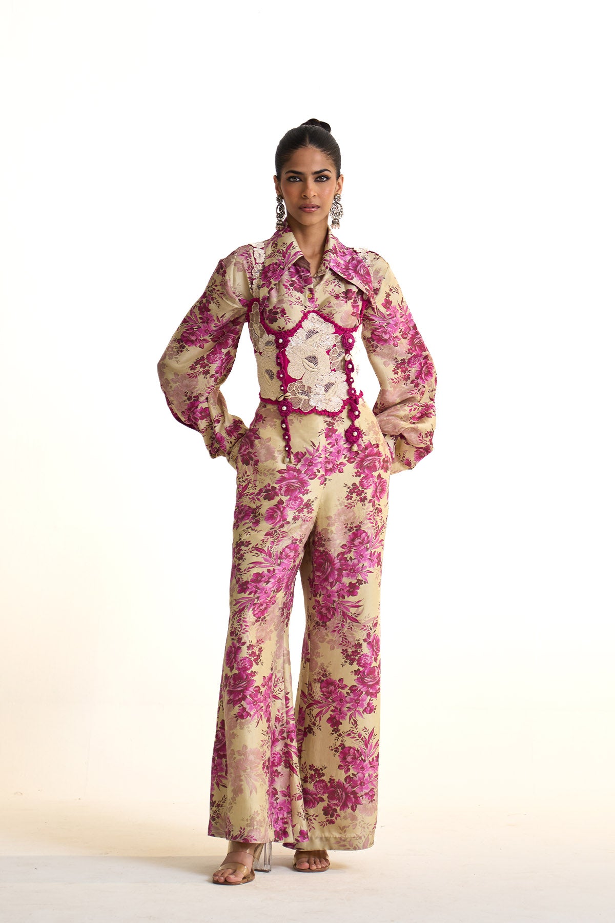 Pink moon Corset belt set