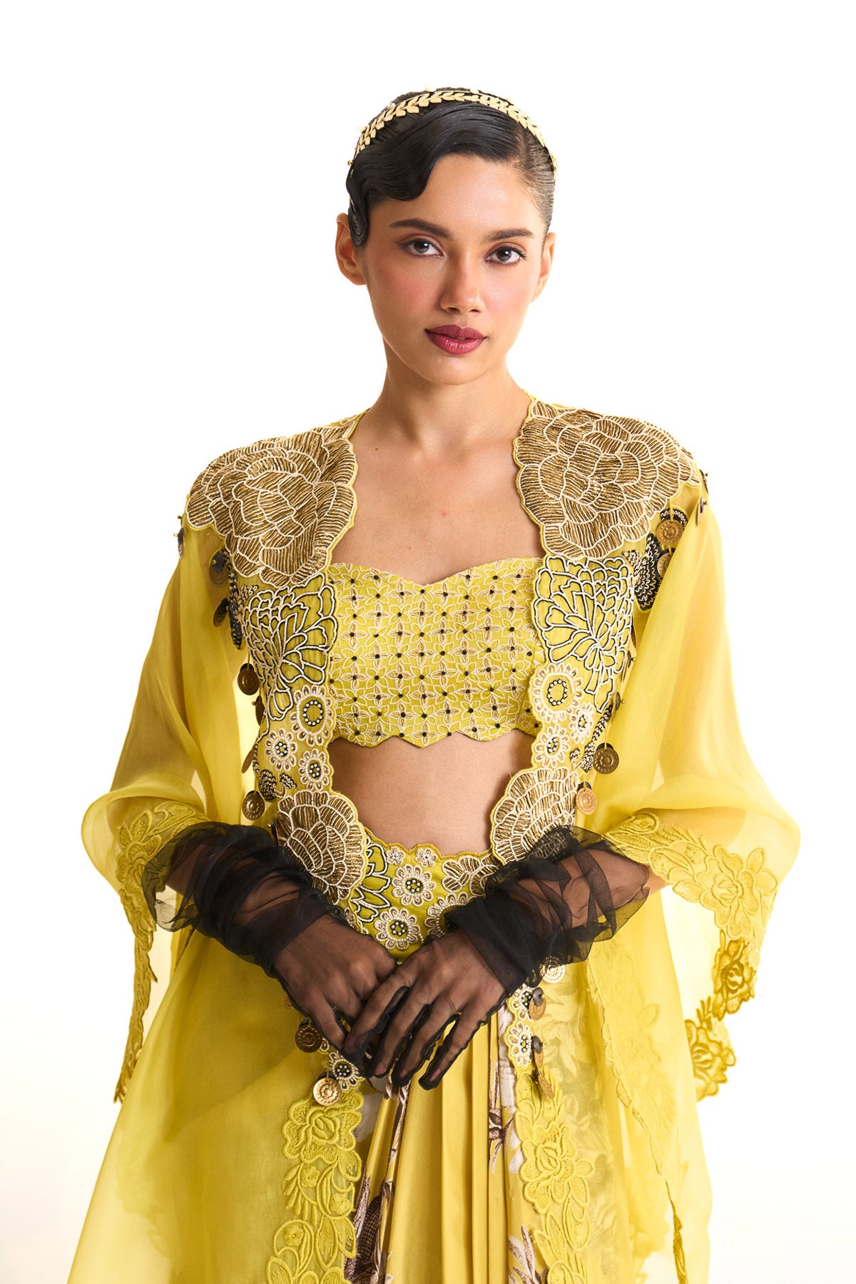 Black iris cape set