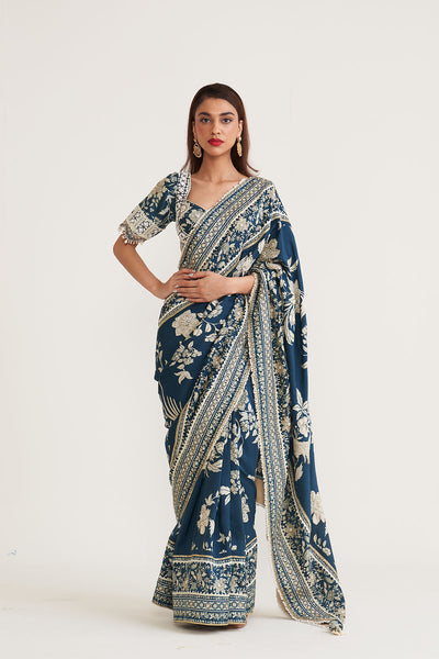 Aasmani noor parsi saree