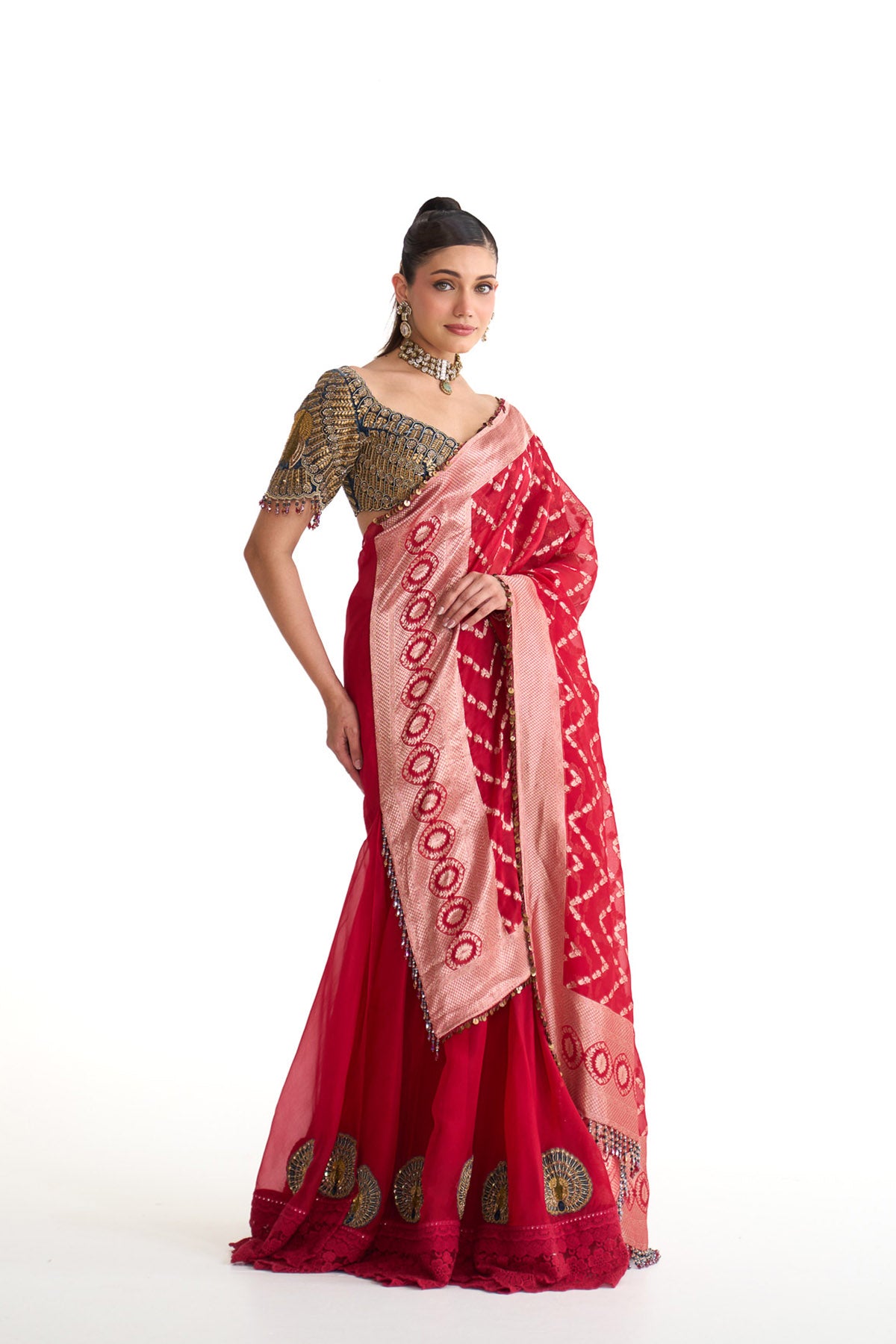 Mor pankh saree