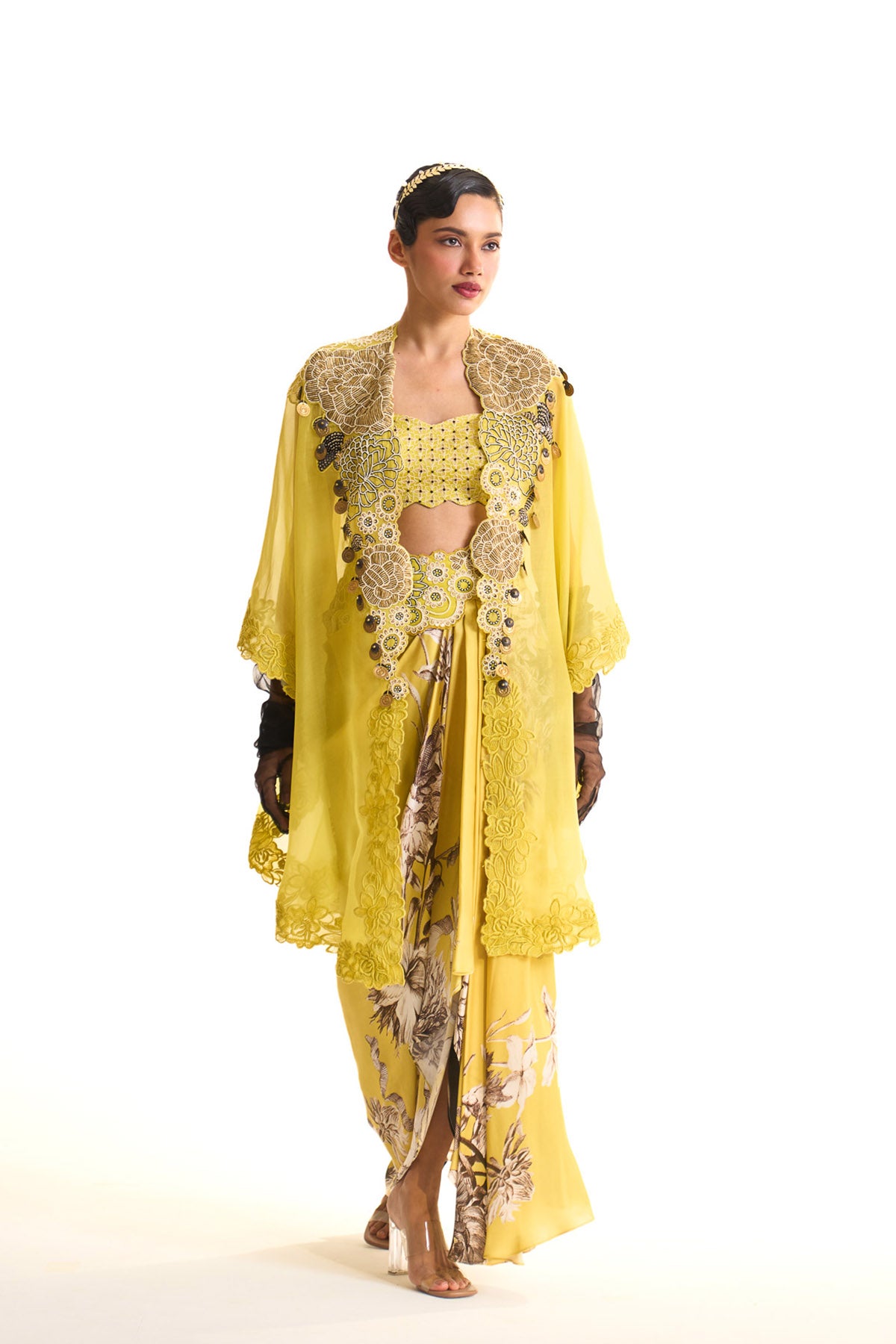 Black iris cape set