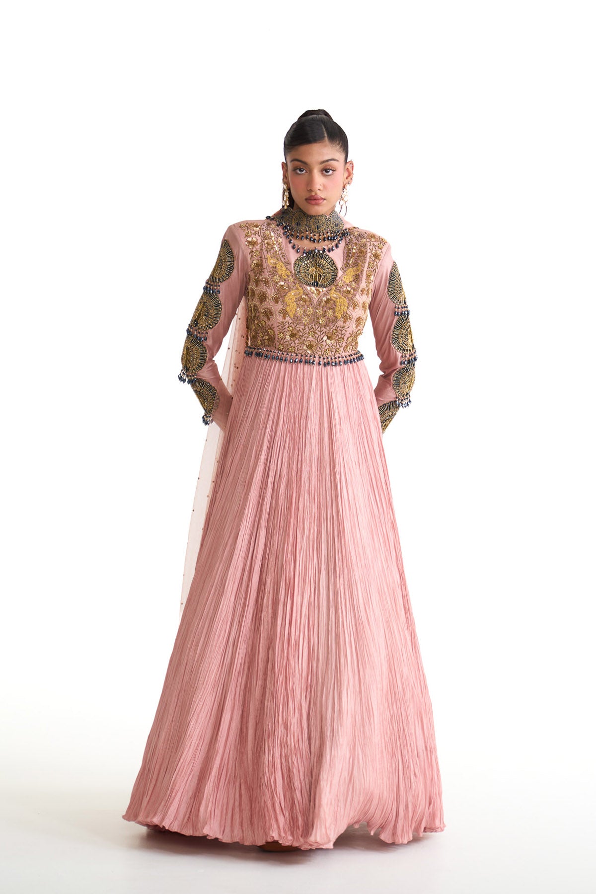 Mor pankh anarkali set