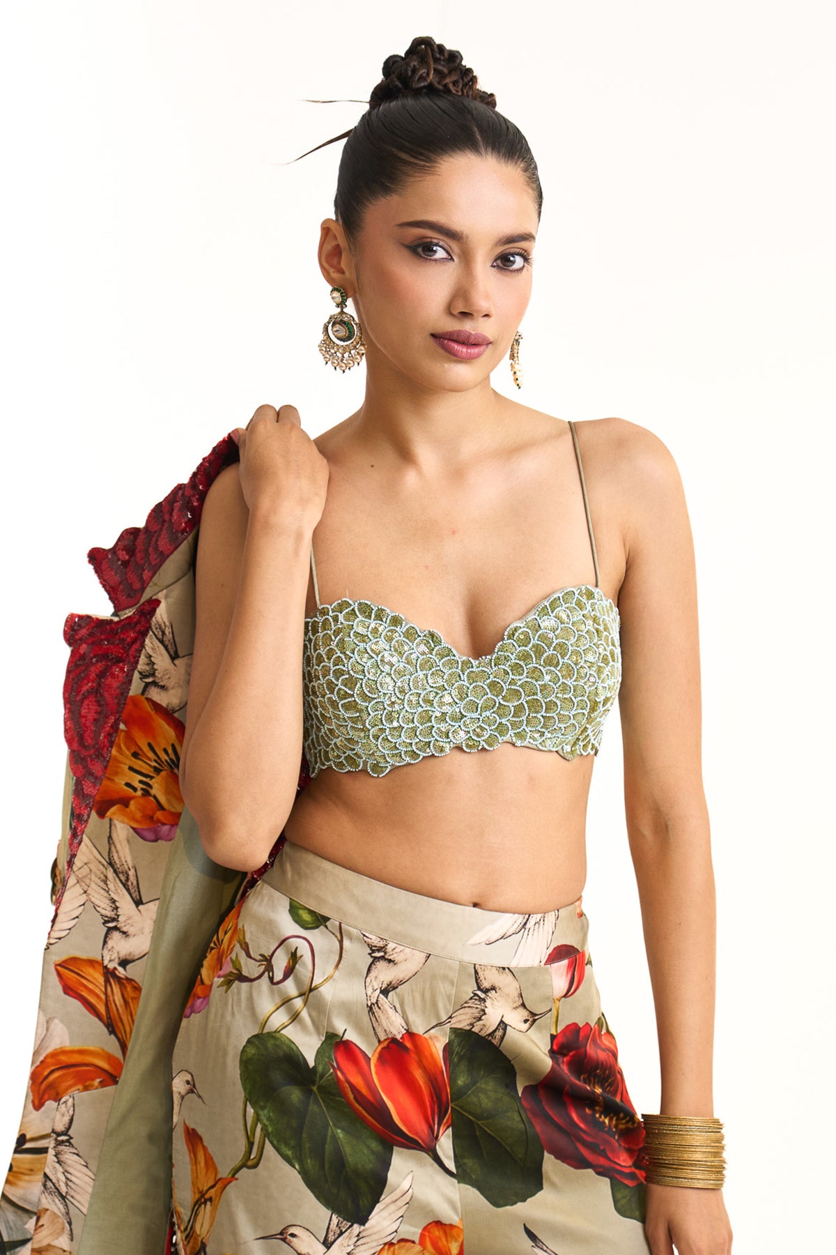 Wild blooms blazer set