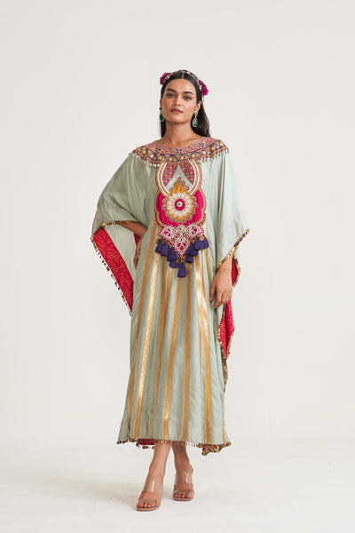 Powder blush Embroidered Kaftan