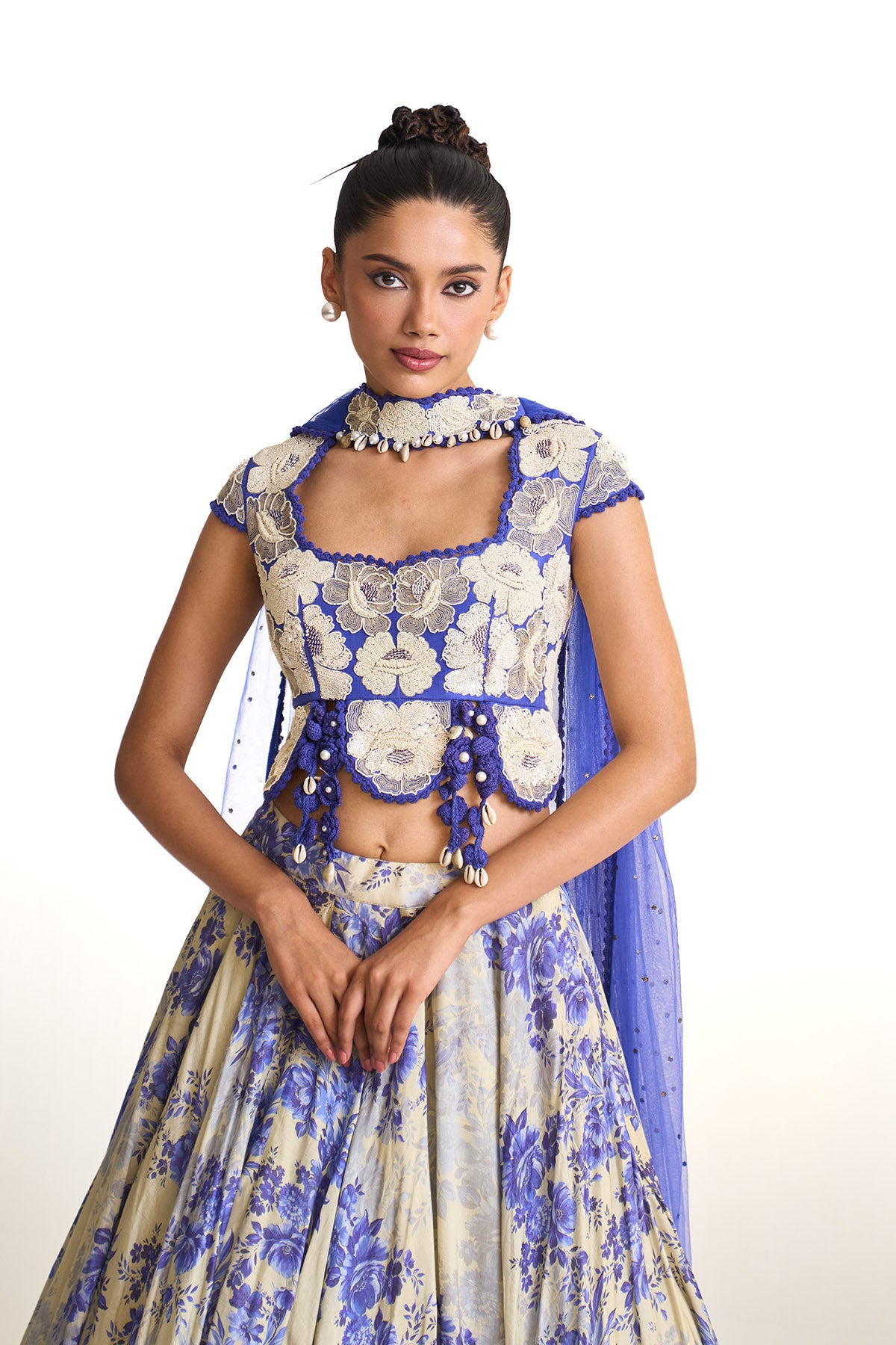 Blue moon crop top set